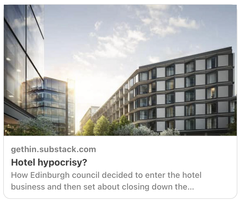 How Edinburgh council decided to enter the hotel business and then set about closing down the competition 🧵