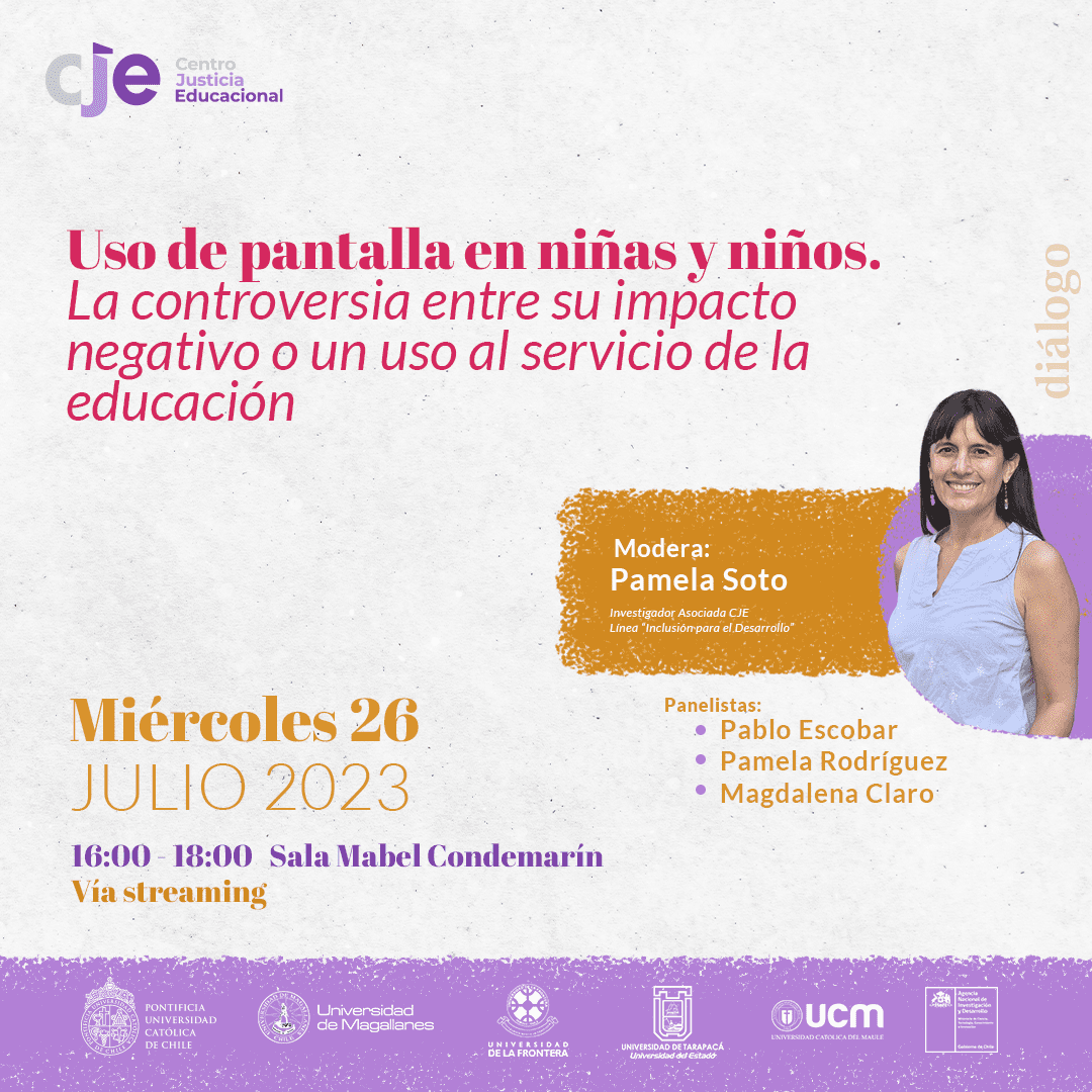 justiciaeduc's tweet photo. 📣 ¡Este miércoles! Abordaremos el uso de las pantallas, sus efectos y cómo pueden aportar a la #Educación. 
Estaremos conversando junto a Pablo Escobar (@CEDETi_UC), Magdalena Claro (@ceppe_uc) y Pamela Rodríguez (@Fac_EducacionUC). 

Inscripción: https://t.co/84wJQYnzAf 🔗 https://t.co/j91NjuKbYi