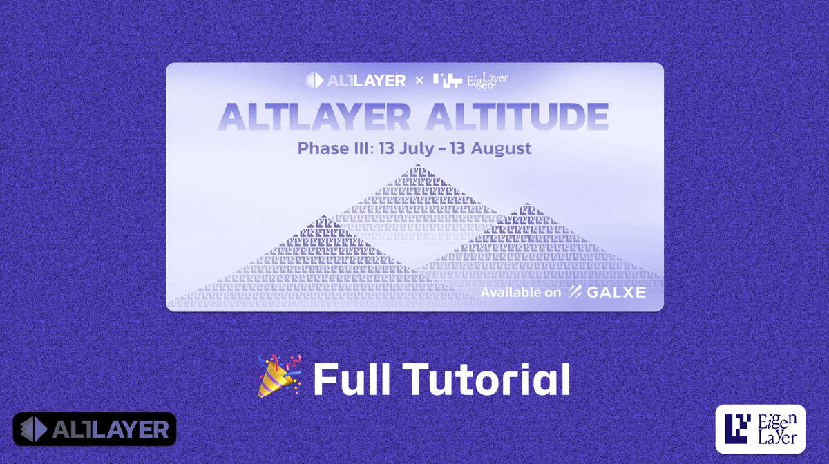 its_airdrop's tweet photo. Altlayer Altitude Phase 3 will end in less than 20 days!

In this quest, they have collaborated with Eigen Layer.

Here is how to complete it for any potential #Airdrop 🧵 https://t.co/10FbxOmz9H