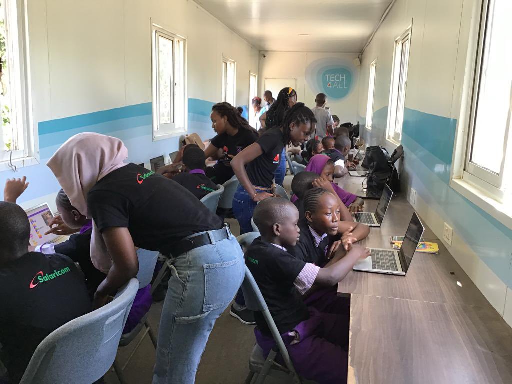 SafaricomPLC's tweet image. Led by @TimaAli7 and @DianahOgeto, they trained students from Kengeleni Primary School, Kongowea Primary School, SOS Children’s Villages and Pentrose Primary School on the fundamental programming concepts in a fun and interactive manner.

#SafaricomWIT #KidsInTech #technology…