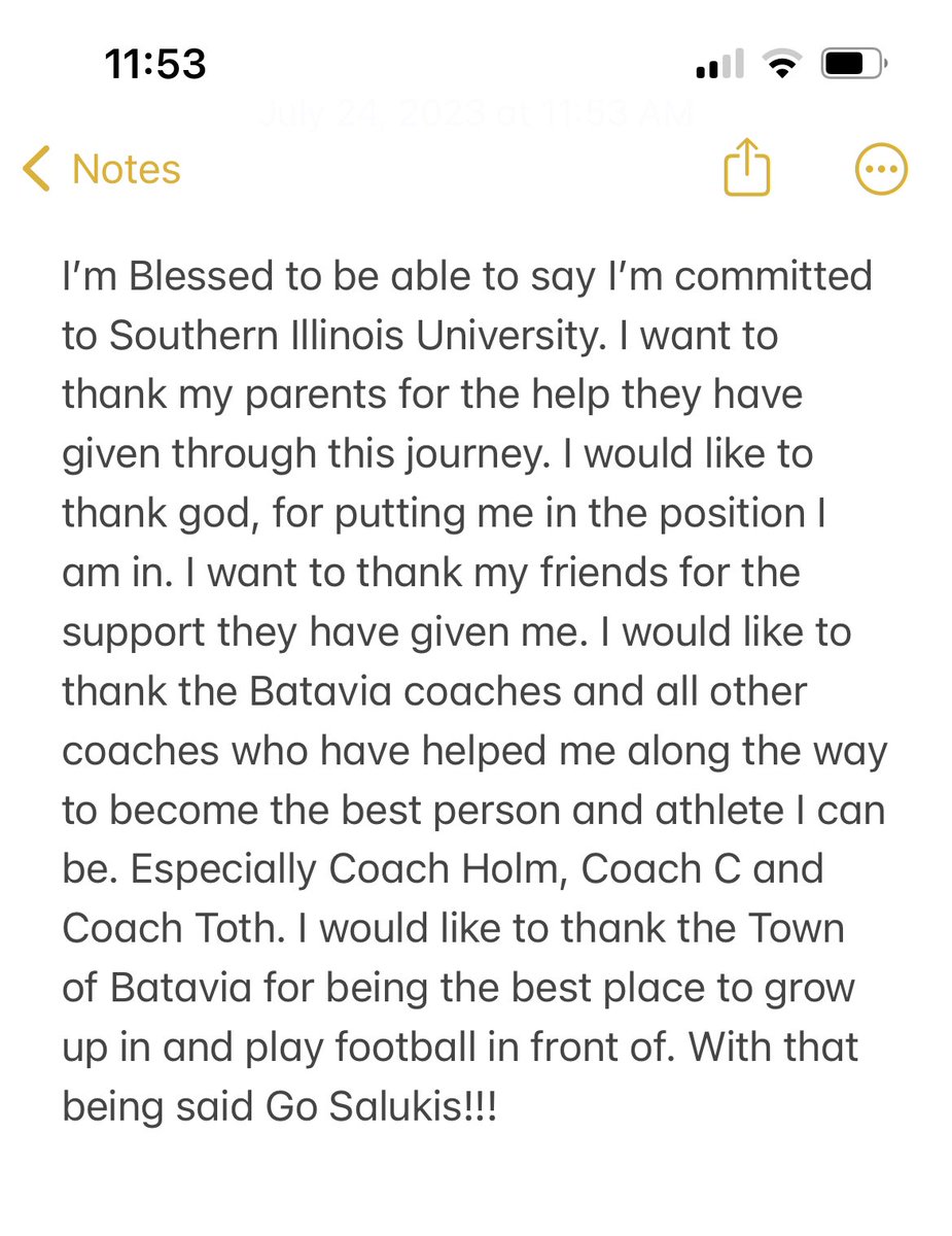 Ben Fiegel (@benfiegel) on Twitter photo Go Salukis! #Committed <a href="/SIU_Football/">Saluki Football</a> <a href="/17NickHill/">Nick Hill</a> <a href="/CoachMaccc/">Mac McLeran</a> <a href="/Coach_DClark/">Coach Dan Clark</a> <a href="/BataviaFootball/">Batavia Football</a> <a href="/PF_Train_Insane/">ProForce Training</a> Go Salukis! #Committed <a href="/SIU_Football/">Saluki Football</a> <a href="/17NickHill/">Nick Hill</a> <a href="/CoachMaccc/">Mac McLeran</a> <a href="/Coach_DClark/">Coach Dan Clark</a> <a href="/BataviaFootball/">Batavia Football</a> <a href="/PF_Train_Insane/">ProForce Training</a>