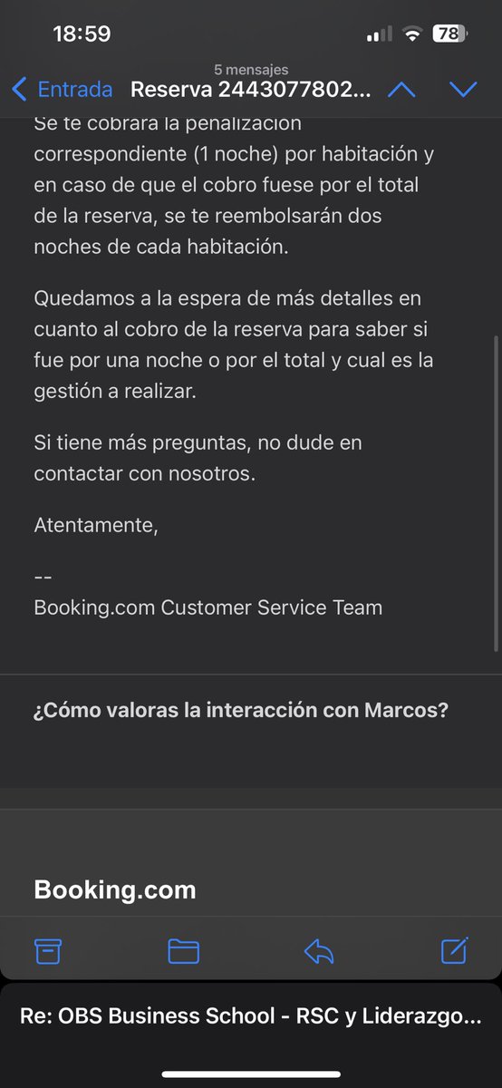 sofiabda's tweet photo. @bookingcom son una vergüenza. Hace 4 meses quedaron en hacerme una devolución y cada vez que reclamo me mandan un mensaje automático. Háganse cargo. https://t.co/1S8tc0Z86K