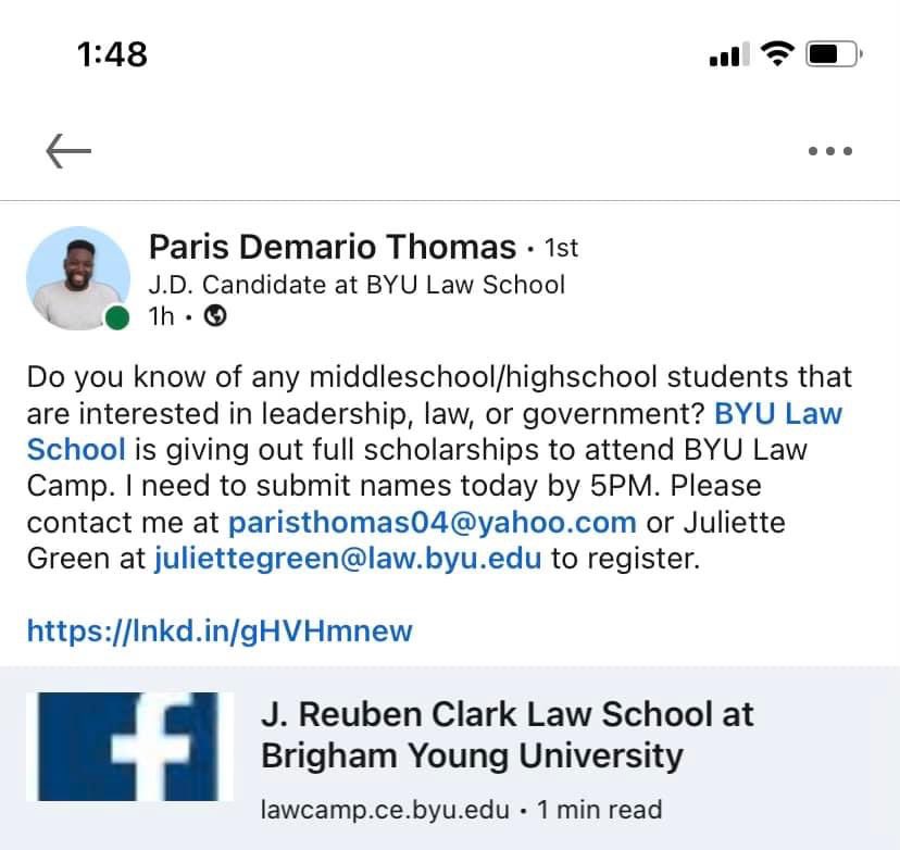 This is the type of camp I would have loved to have attended as a high schooler. May be a great opportunity for a high schooler you know.