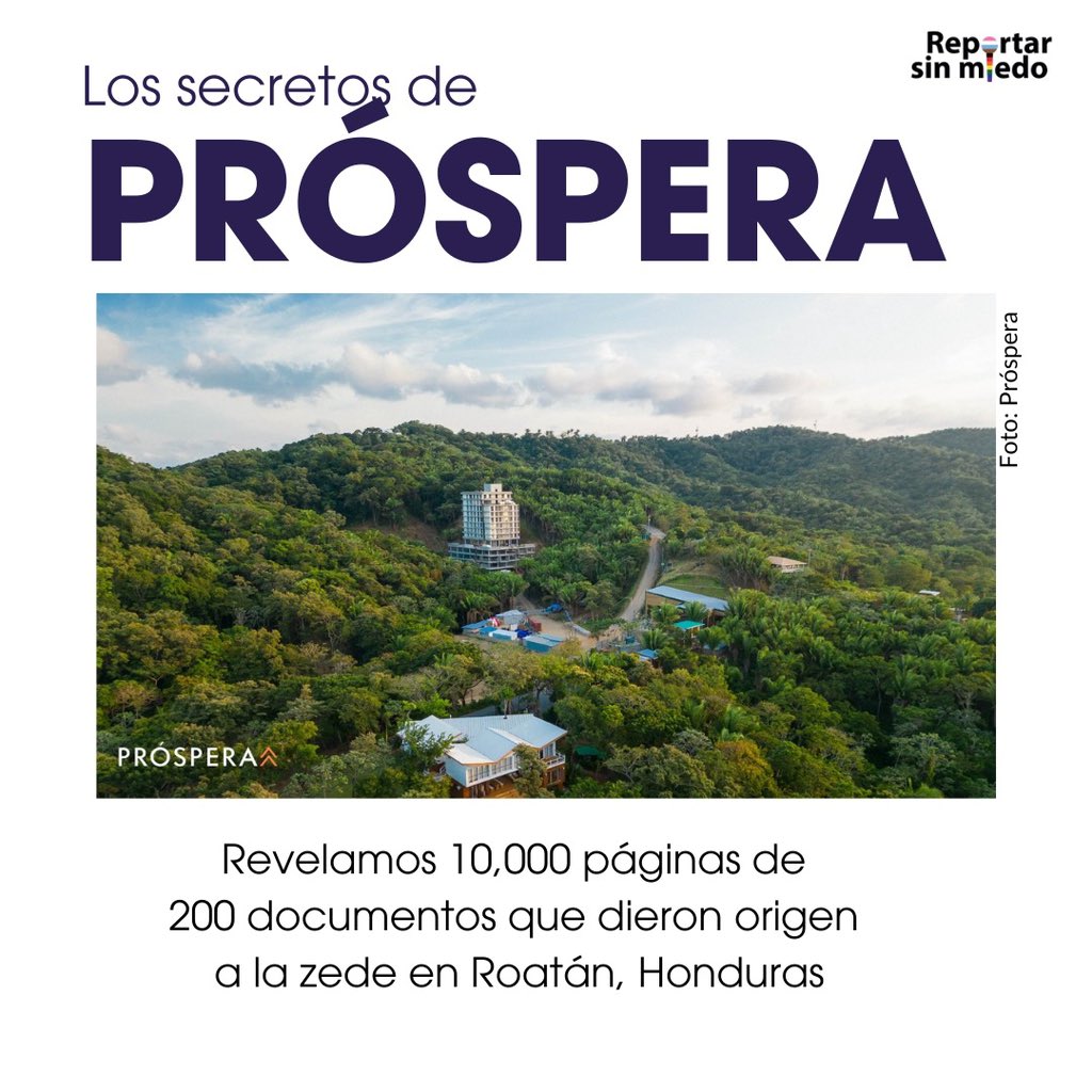 🚨#EXCLUSIVA: ¡INVESTIGACIÓN PERIODÍSTICA! 

Conozca la verdad de los otros dueños de Próspera. Uno de los tres Reportajes de Reportar sin Miedo, que descubrió cómo fue la creación. Y quienes son los verdaderos dueños y socios de las ZEDES.