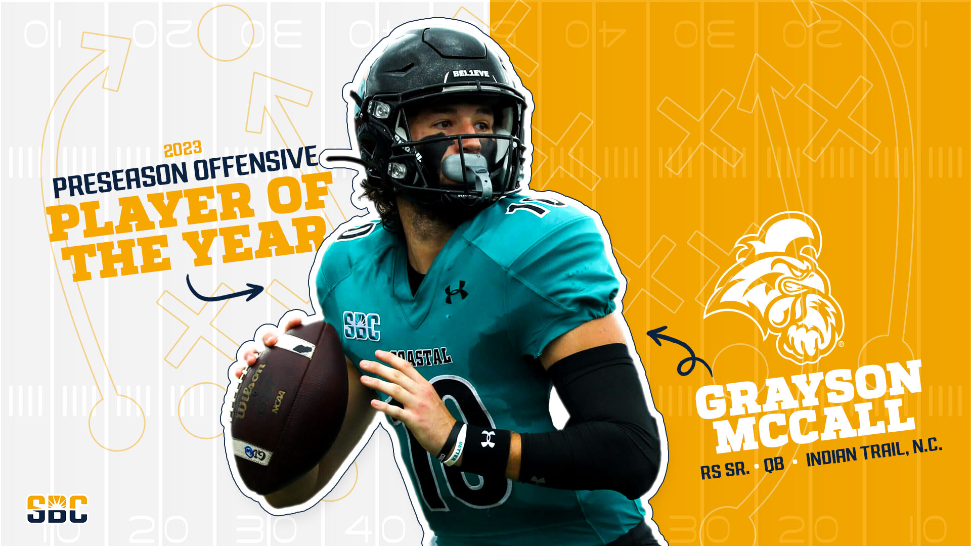 Sun Belt on Twitter "𝗔𝗟𝗟 𝗠𝗰𝗖𝗔𝗟𝗟. CoastalFootball redshirt senior