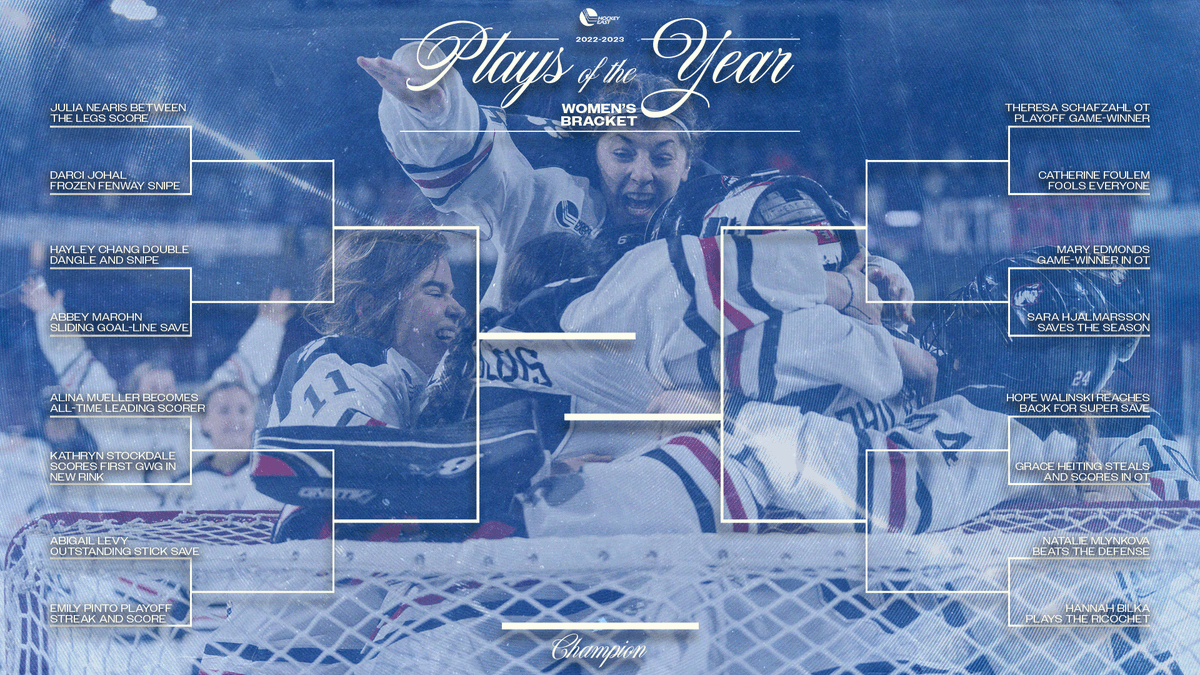 hockey_east's tweet photo. The brackets are set for the #HockeyEast Plays of the Year Tournament! 🤩

Voting for #HEPlaysOfTheYear will begin on Wednesday, July 26 and continue to August 9. Don't miss your chance to vote for your favorite plays from this season!

#WhereChampionsPlay https://t.co/kQERDAJcXF