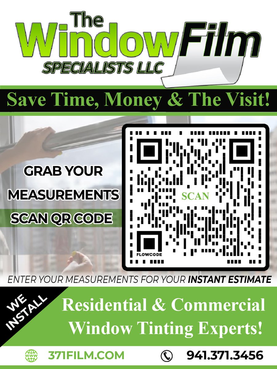 Window_Film_Man's tweet image. 🌞Experience a cooler, more comfortable home or office with the power of our #LLumar and #Vista solar heat control window films!

Ready to experience the difference? Go Online for Your Instant Quote-&amp;gt; 🌐 371film.com