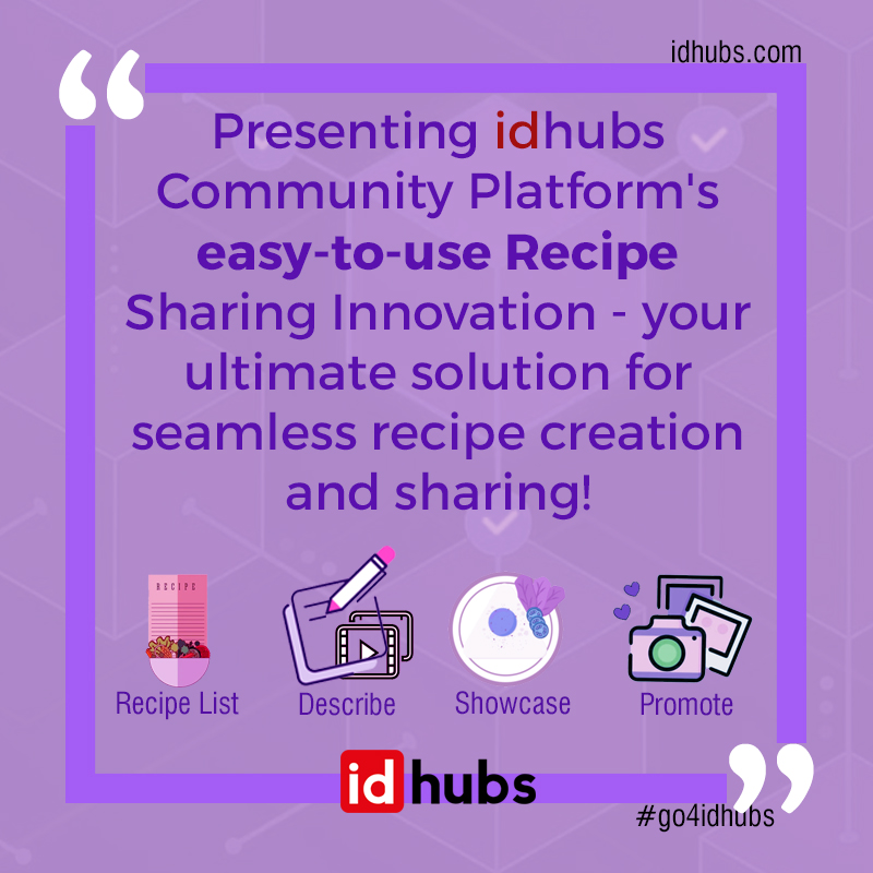 go4idhubs's tweet photo. Embrace the idhubs creative recipe revolution and make your recipe journey an unforgettable adventure. Experience the joy of cooking and sharing like never before! #go4idhubs #CreativeRecipes #food #SaaS #Web3 #ecosystem
https://t.co/0E0AZnv8Md
https://t.co/NVGYn074QW https://t.co/L9DmAa9i8h