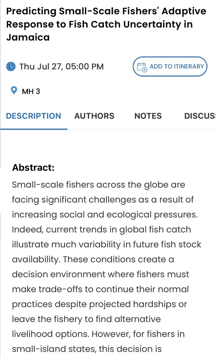 At #ICCB2023, stop by my talk on Thursday to hear about our ongoing work looking at how fisherfolk are responding to socio-environmental change. Or, let’s connect on all things marine social science! #MarSocSci