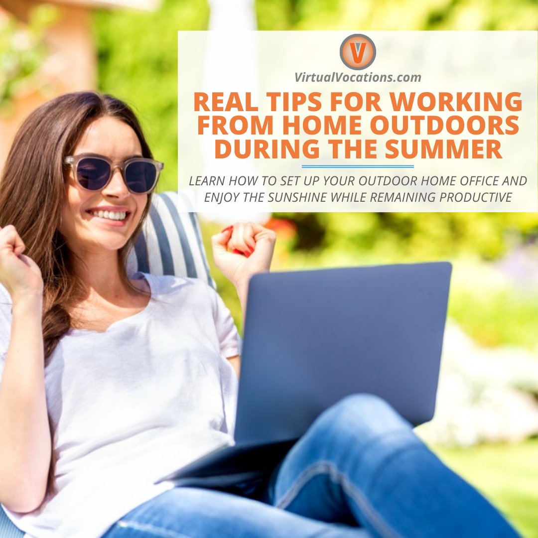 VirtualVocation's tweet image. Turn your backyard — or any outdoor space! — into the coolest summer office! 🏝️☀️ Click the link to get our tips for working outdoors this summer. Trade the cubicle for sunshine and fresh air! 🌳💻🍹 #SummerOffice #OutdoorWorkLife #RemoteWorkingTips

virtualvocations.com/blog/work-from…