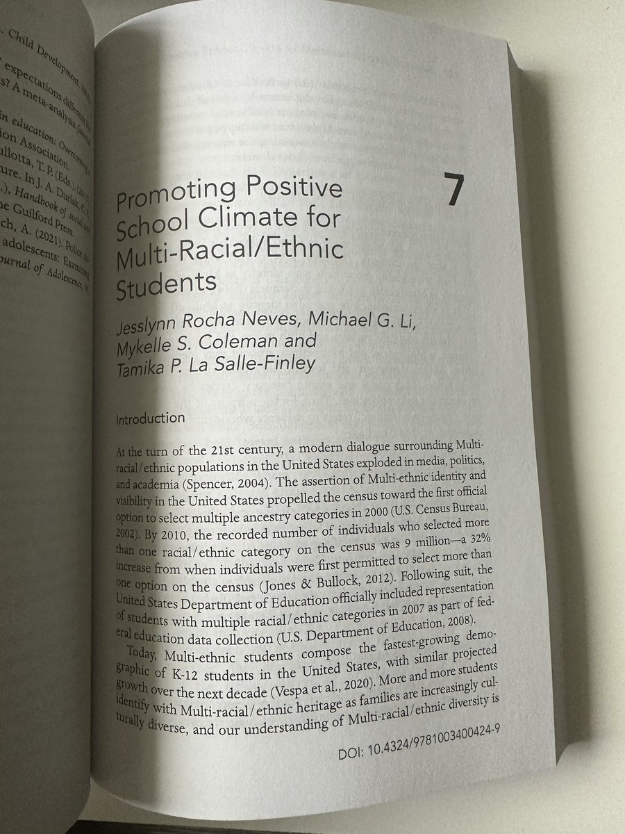 mike_li26's tweet image. Hot off the press 🔥: Check out our chapter on promoting positive school climate for multi-racial/ethnic students