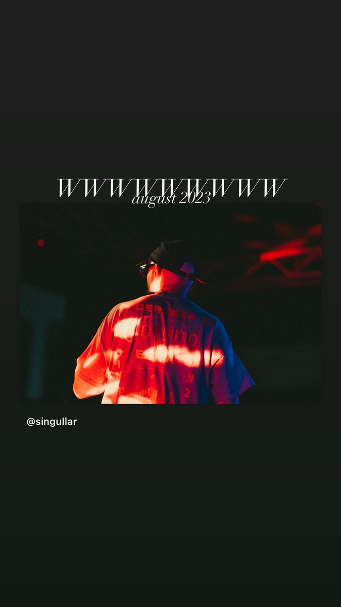 SingullaR's tweet image. EP “W” August ‘23