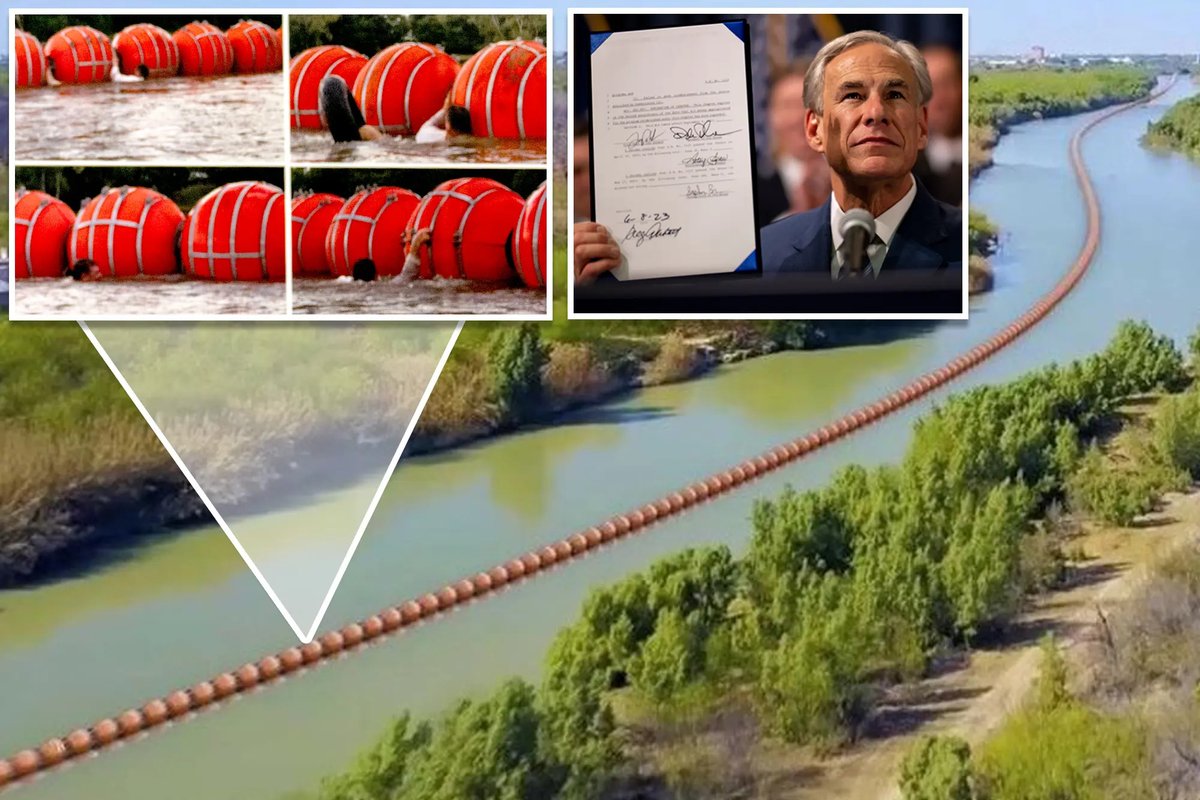 🚨 Biden's DOJ is SUING Texas to Force the State to REMOVE Border Barriers

Amid the massive surge in illegal immigration under Joe Biden, TX Gov. Greg Abbott ordered the construction of a floating buoy barrier to STOP ILLEGALS from entering Texas.

This angered the Mexican