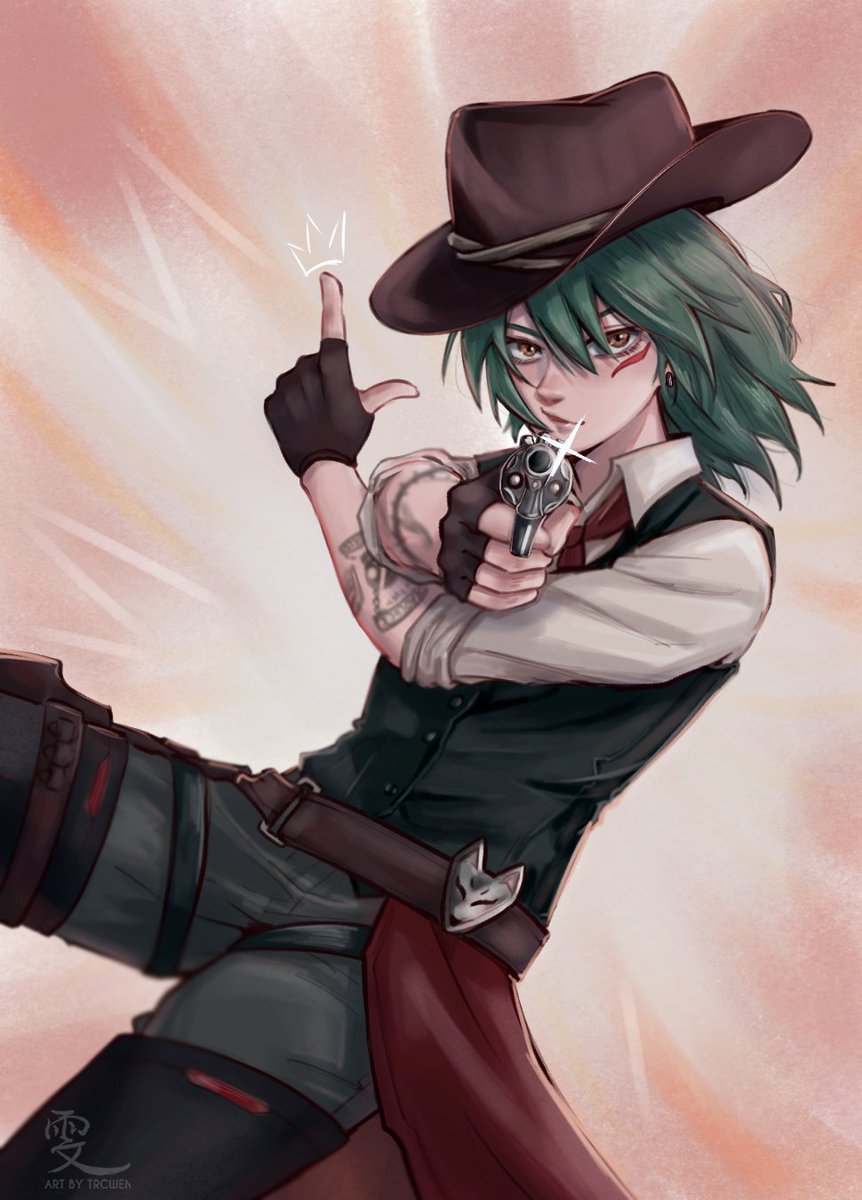 trcwen's tweet photo. Kiriko goes pew pew 💥💥

More Deadlock gang au Kiriko LOL. at this point,, i think i've drawn more au kiri than canon kiri 

#Kiriko #kirikokamori #Overwatch https://t.co/rlVWUODdoz