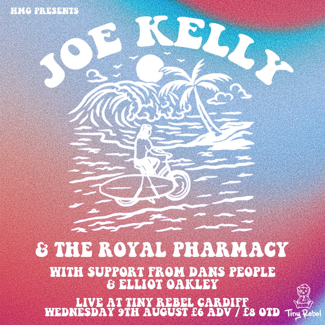 On the 9th of August we bring <a href="/JoeKellyMusic/">Joe Kelly</a> to <a href="/TinyRebelCdff/">Tiny Rebel Bar Cardiff</a> joined by @danspeople &amp; @eomusicuk baby! Tickets on sale now let's go 🎟❤️🔥 xx