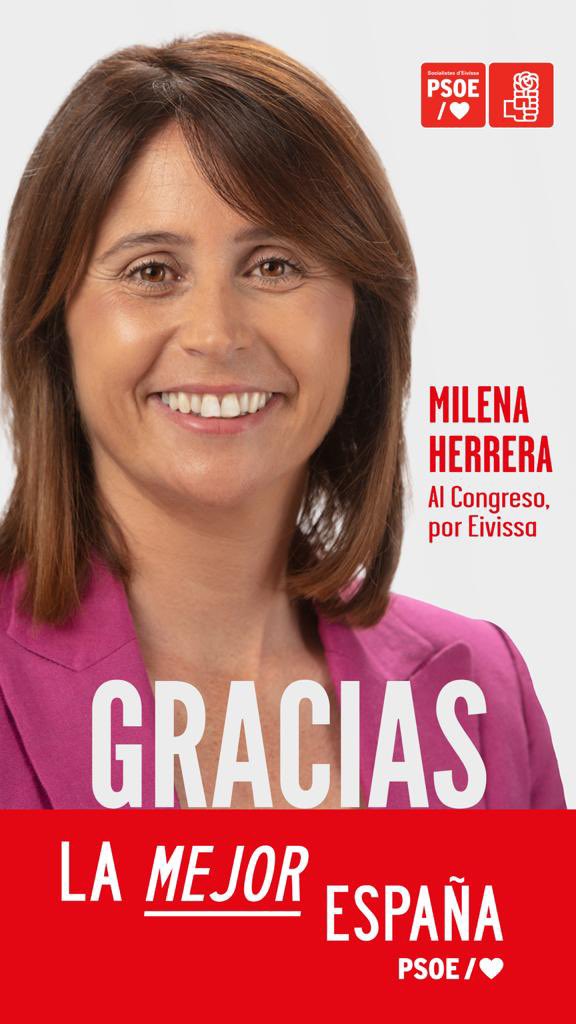 FSEPSOE's tweet photo. GRÀCIES ❤️

Seguirem treballant perquè les nostres illes i el nostre país continuïn avançant els pròxims quatre anys.

Amb @Milena_Herrera @FSEPSOE al Congrés dels Diputats https://t.co/hlfpnpq3gF