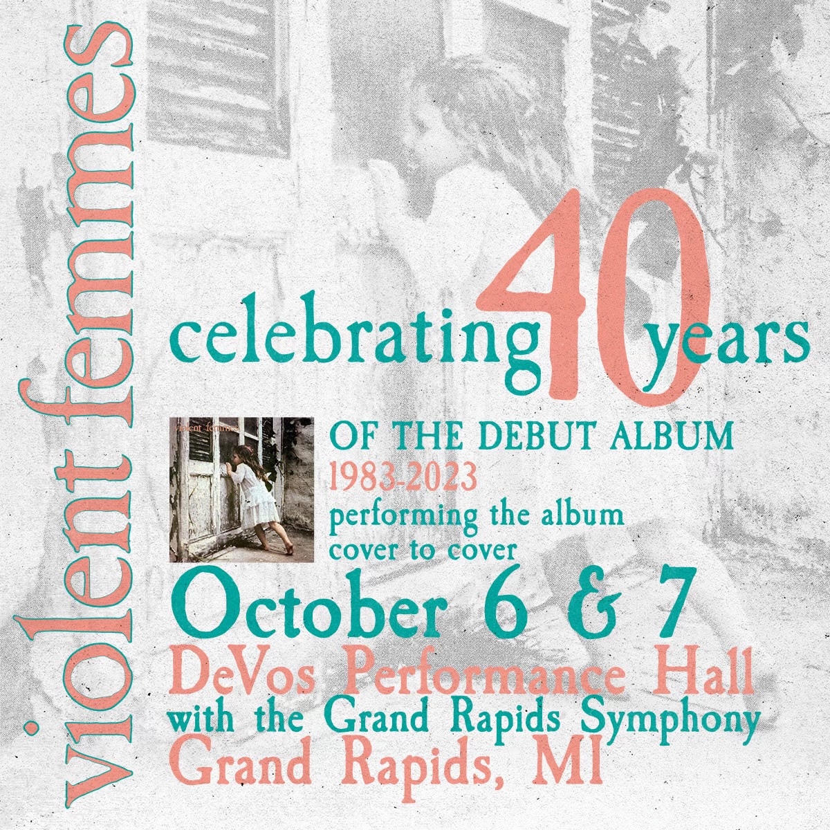 Grand Rapids! Avoid ticket fees! Get your tickets EARLY at the @GRSymphony Box Office from 7/25 - 7/28. Limited tickets for each of their 10/6 & 10/7 shows will be exclusively available in-person or over the phone during box office hours. For more info: grsymphony.org/violent-femmes
