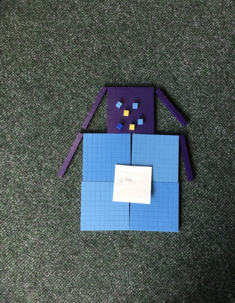 The children were representing hundreds, tens and ones today! 😂