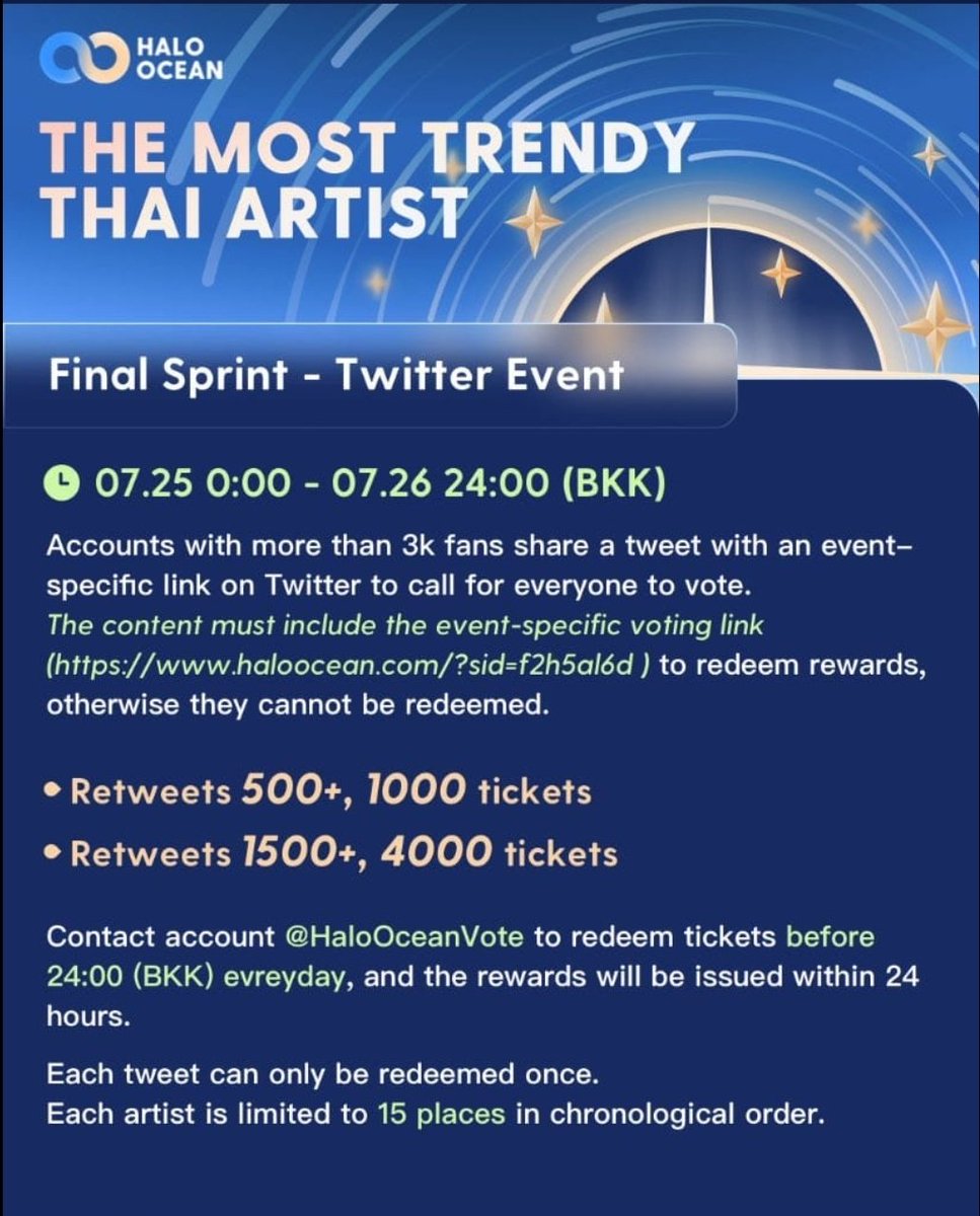 build_army's tweet photo. 📢 HALO OCEAN TWITTER EVENT
Day 1 (25/07/2023)

Hello luves,

Please rt/qrt this post to win extra tickets for Build.

🎯 500rt = 1K tickets
🎯 1.5krt = 4k tickets 

🔗 https://t.co/JyckxZDQFu

Also, please vote daily and share 💙

#BuildJakapan #Beyourluve 
@JakeB4rever https://t.co/9DeplOxhma