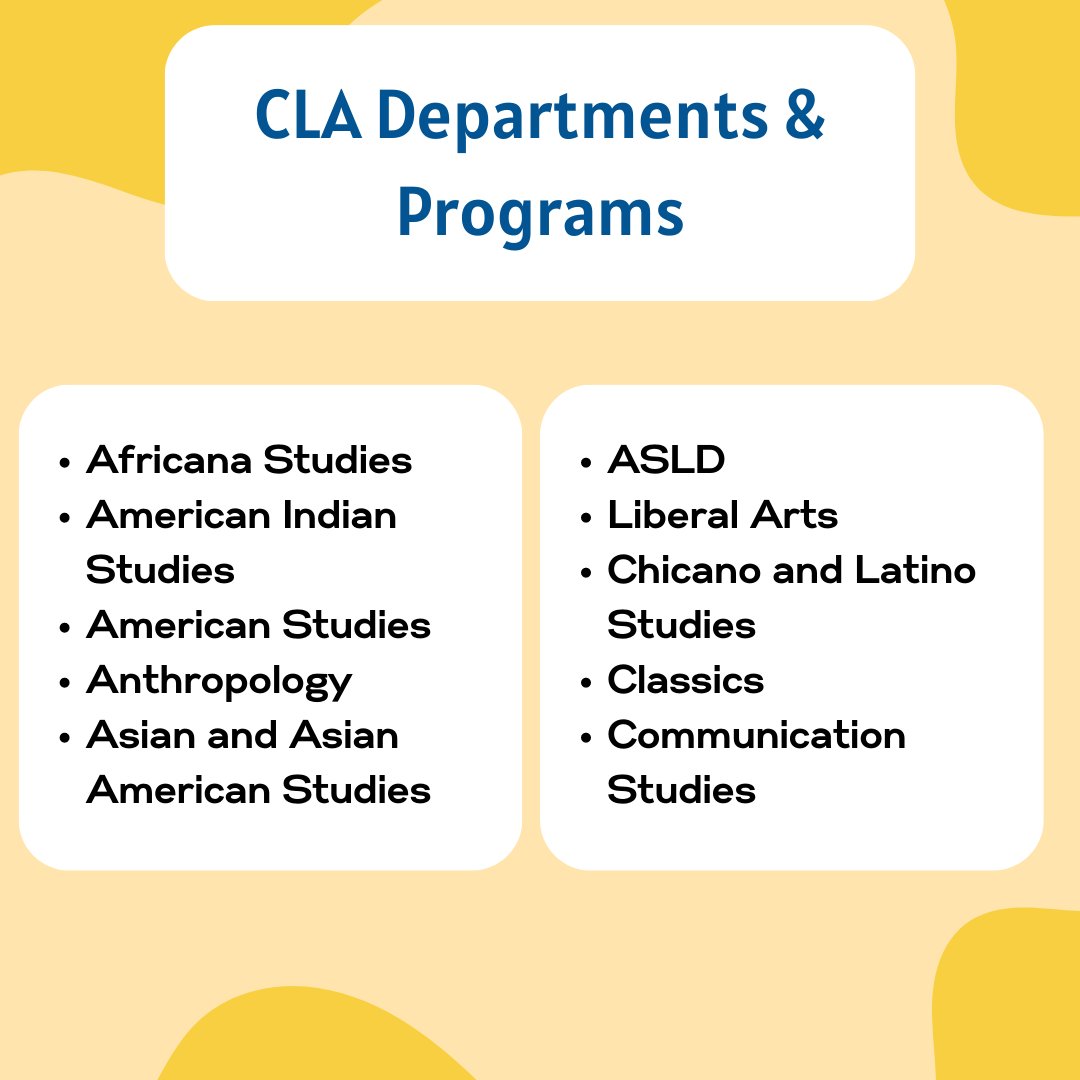 csulbcla's tweet photo. CLA Departments and Programs! ☀️💭 #GoBeach #GoCLA #CSULB https://t.co/ItJc37Hpsb
