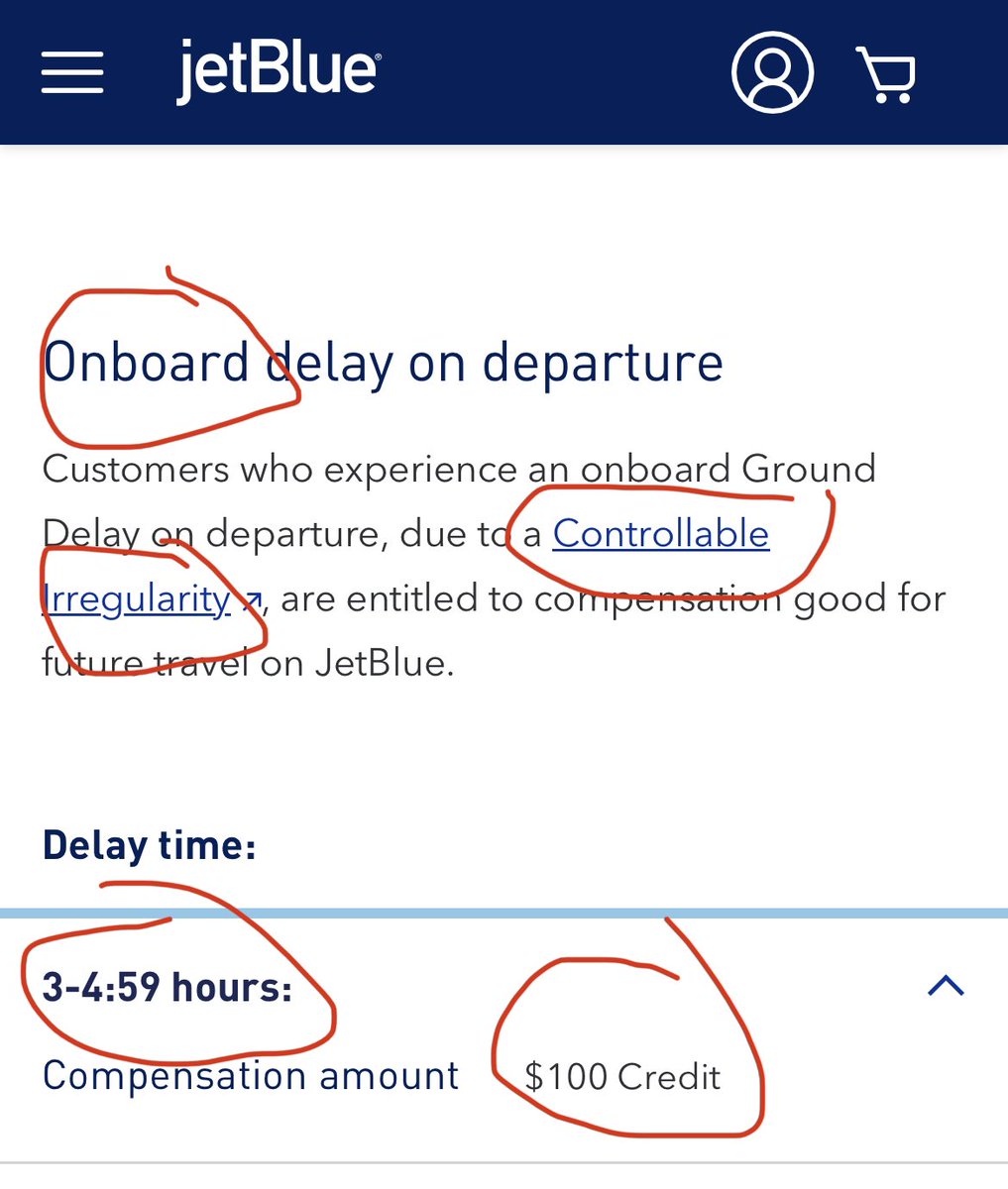 _Will_Kelly_'s tweet photo. Flew home on @JetBlue. Controllable delay left us on the plane from 10:30pm-2am. Customer Bill of Rights guarantees a $100 voucher, but only granted $50. Talked to two customer service reps both denied. Why even have a Bill of Rights? #jetblue #delay #flydelta https://t.co/f9RPyArpyV