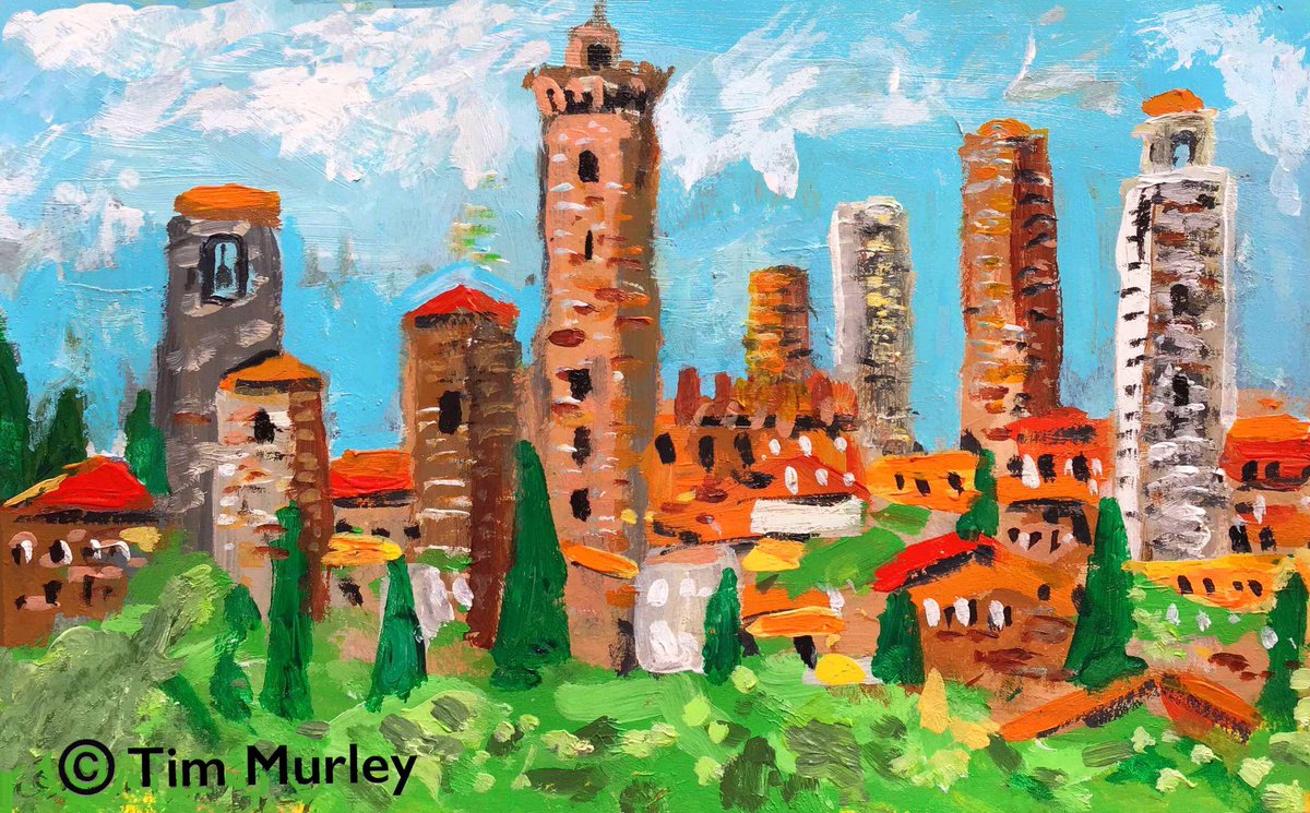 timmurleyart's tweet image. The towers of San Gimignano. 🇮🇹 #italianarchitecture #architecture #landscape #urbansketchers #pleinair #arthistory #traveldiary #studyabroad #Europe #Travel #italia #belltowers #belltower #italy #sangimignano #architect #firenze #florence #florenceitaly #medieval #MedievalMonday