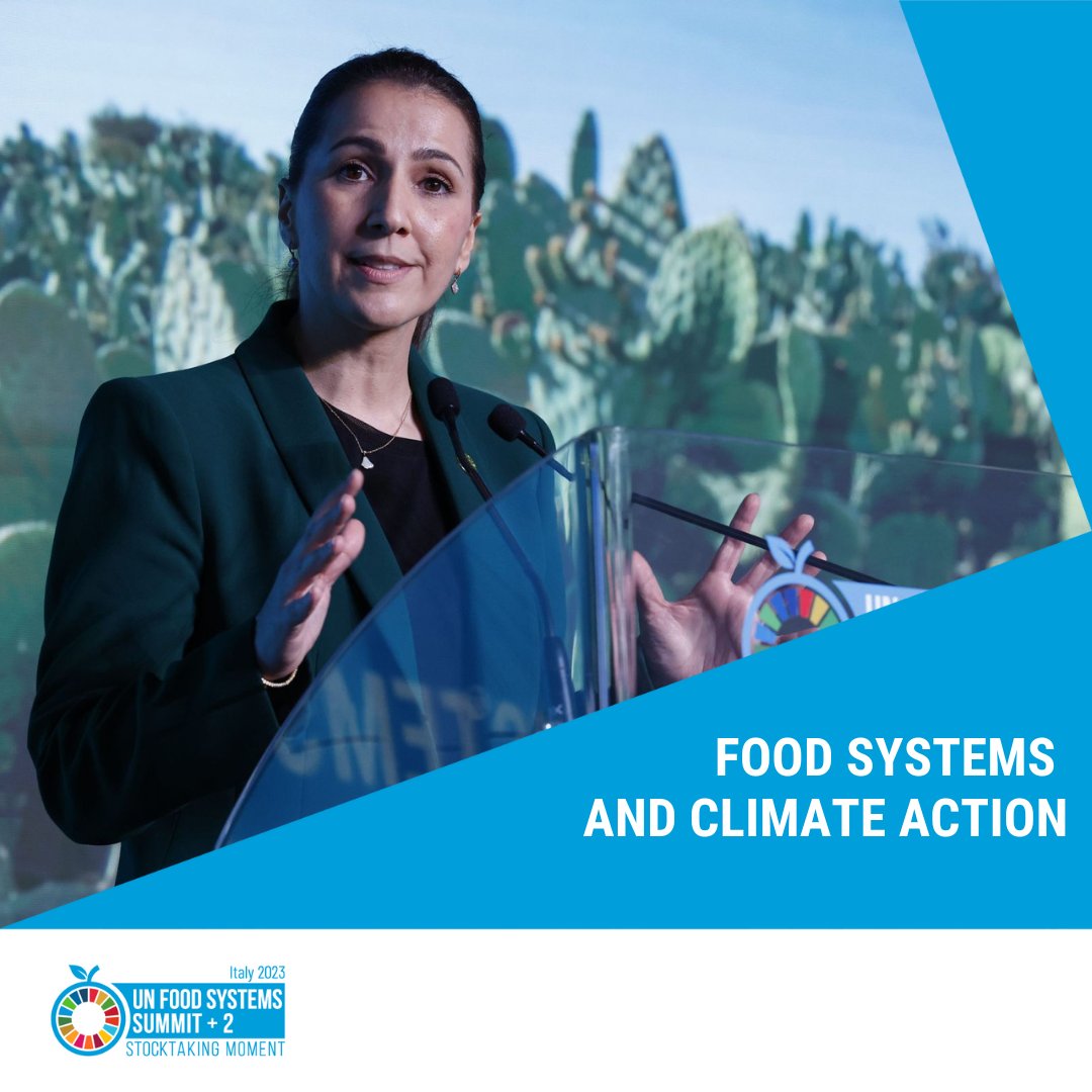 “Just as our food systems are impacted by climate change, so too are they accelerating it,” said <a href="/mariammalmheiri/">Mariam Almheiri | مريم المهيري</a>, UAE Minister of Climate Change &amp; Environment.

She emphasized that #FoodSystems and #agriculture are top priorities of the <a href="/COP28_UAE/">COP28 UAE</a> agenda

#UNFSS2023 #GlobalGoals