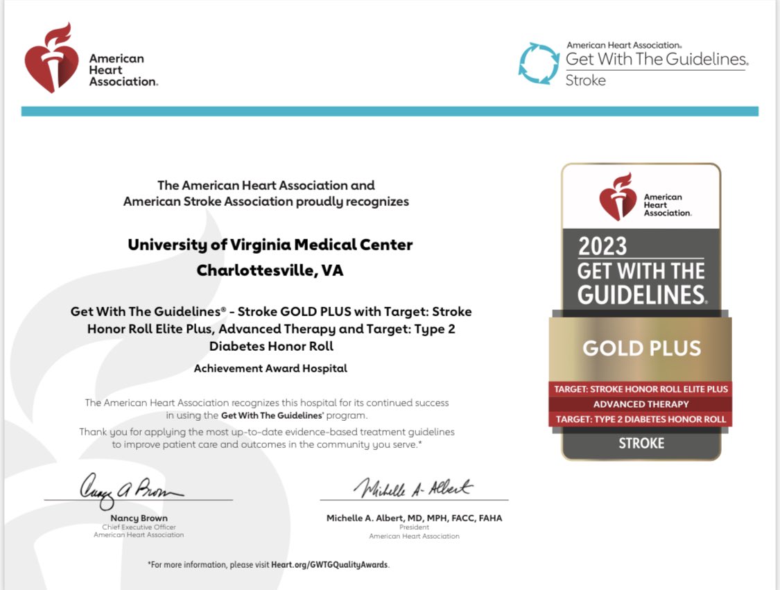 UVA Neurosurgery (@uvaneurosurg) on Twitter photo Congrats to our <a href="/JointCommision/">THE COMMISSIONER</a> certified Comprehensive #Stroke Center on their most recent #awards! First time receiving the #AdvancedTherapy award for rapid treatment of #thrombolytics and #thrombectomy! #CSC <a href="/uvahealthnews/">UVA Health</a> <a href="/UVANeurology/">UVA Neurology</a> <a href="/UVARadiology/">UVA Radiology</a> Congrats to our <a href="/JointCommision/">THE COMMISSIONER</a> certified Comprehensive #Stroke Center on their most recent #awards! First time receiving the #AdvancedTherapy award for rapid treatment of #thrombolytics and #thrombectomy! #CSC <a href="/uvahealthnews/">UVA Health</a> <a href="/UVANeurology/">UVA Neurology</a> <a href="/UVARadiology/">UVA Radiology</a>