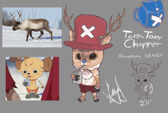 After getting a good idea of how some of the creatures look in One Piece live action, I think I can do a better version of my Chopper design. 