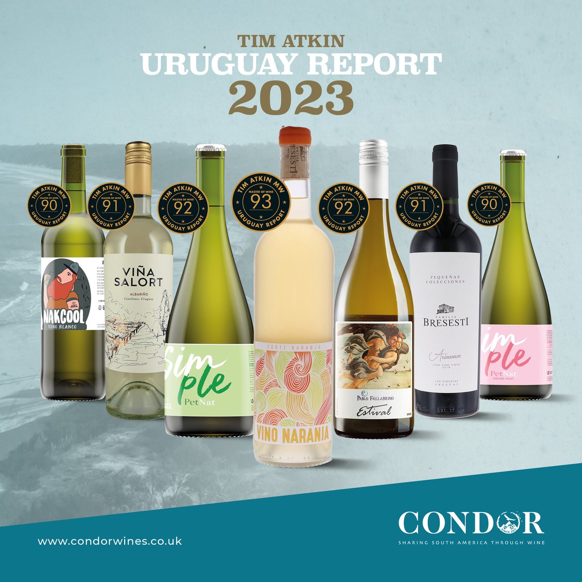 Condor Wines (@condor_wines) on Twitter photo 🏅 Congrats to our winemakers in Uruguay! 🏅
Some great scores in the <a href="/timatkin/">Tim Atkin</a> 2023 report.
Well done to Familia Traversa, Proyecto Nakkal,
Bodega Bresesti and <a href="/BPFallabrino/">Bodega Pablo Fallabrino</a> 👏
Special kudos to <a href="/BPFallabrino/">Bodega Pablo Fallabrino</a> for landing Winemaker of the Year! 🎉
#winesofuruguay 🏅 Congrats to our winemakers in Uruguay! 🏅
Some great scores in the <a href="/timatkin/">Tim Atkin</a> 2023 report.
Well done to Familia Traversa, Proyecto Nakkal,
Bodega Bresesti and <a href="/BPFallabrino/">Bodega Pablo Fallabrino</a> 👏
Special kudos to <a href="/BPFallabrino/">Bodega Pablo Fallabrino</a> for landing Winemaker of the Year! 🎉
#winesofuruguay