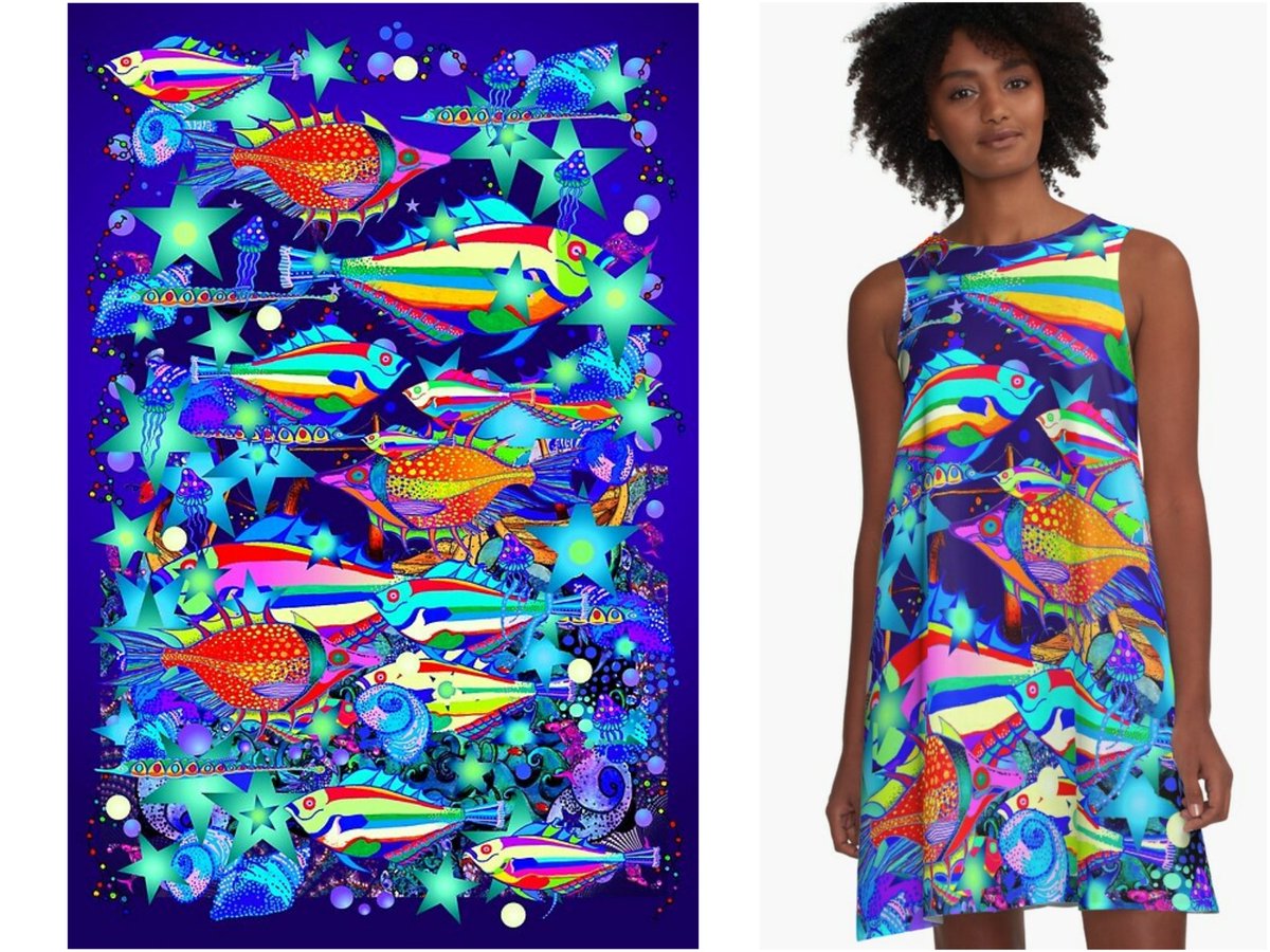 ThAnK YoU! 💛 to buyer of 'Aquarium Rainbow' #dress on #redbubble 🐠 SHOP yours at : redbubble.com/i/dress/Aquari…

#tropicalart #TropicalVibes #tropicalfish #summerdecor #beachlife #color #artprint #aquatic #vibrantdesign #shopsmall #SummerFashion