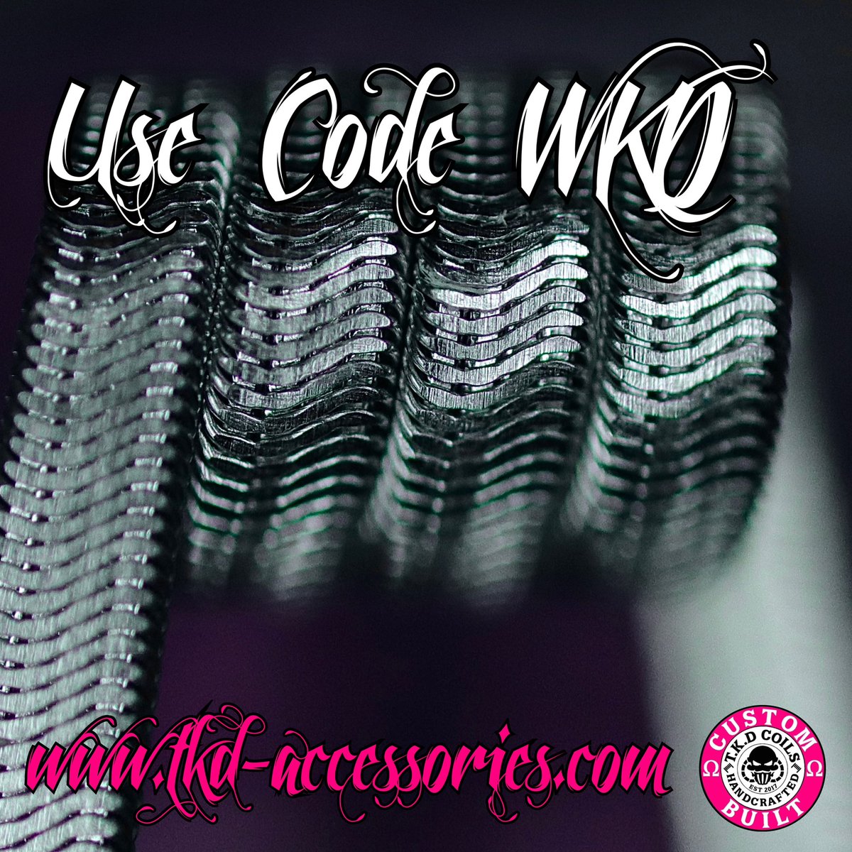 If your looking for Coils wether it be boro through to series, MTL and regulated then visit the website and use the C0D3 below

All expertly handcrafted by Danny Tkdcoils from The Kilted Devils Coils

Visit tkd-accessories.com