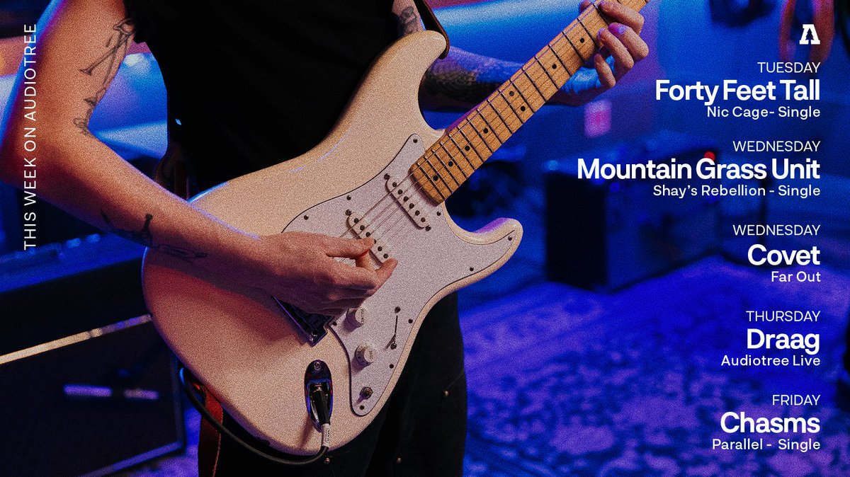 audiotreemusic's tweet image. Telling y'all this week's going to the next level might be presumptuous, but what can we say??? This line up of releases speaks for itself! 🌟🏆

07.25 → #fortyfeettall 
07.26 → #mountaingrassunit
07.26 → @covettheband 
07.27 → @draagsadpeople
07.28 → @chasms____