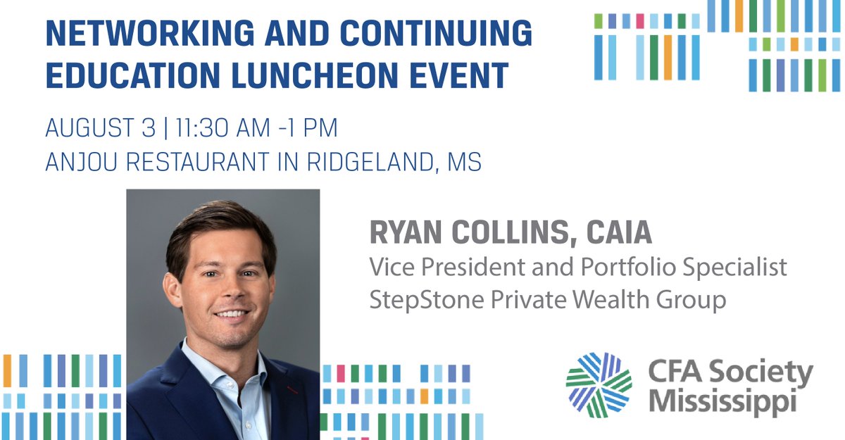 Join us for lunch on August 3 as we hear from StepStone Private Wealth Group's own Ryan Collins, CAIA, as he speaks about "Evolving Liquidity in the Private Markets." Come to network, learn, and enjoy a good meal! Registration Required: lnkd.in/gSnTDqMF