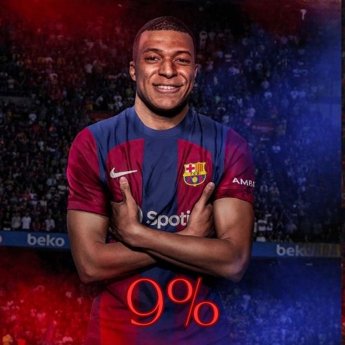 DrapierGaetan's tweet photo. 9% de chances pour que #kylianmbappé signe au #Barcelona https://t.co/MiRCUpE9qB