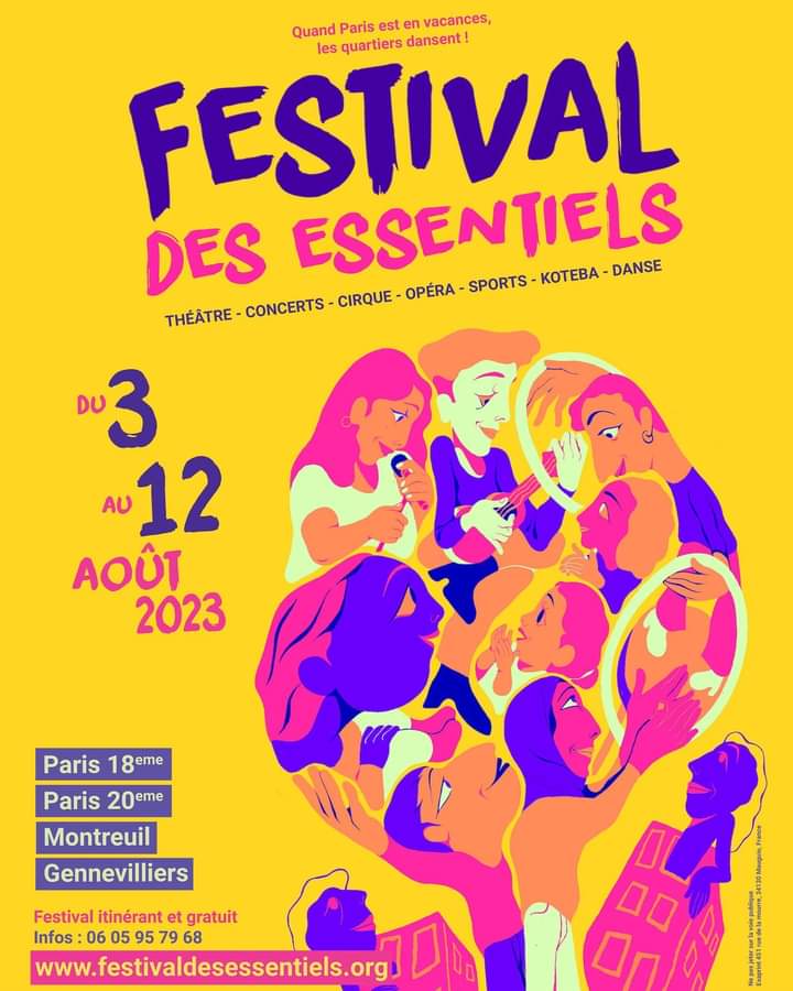 FEssentiels's tweet photo. Le début du Festival des Essentiels approche ! 🎭🌞
Chaque jour cette semaine, nous vous présentons une de nos belles affiches.
Peut-être vous l'avez vue quelque part dans votre quartier ?
#FestivalDesEssentiels
#Aout2023 #étéculturel2023 #dracidf #Impact2024 #quartierdété2023 https://t.co/XqVg2P2rTq