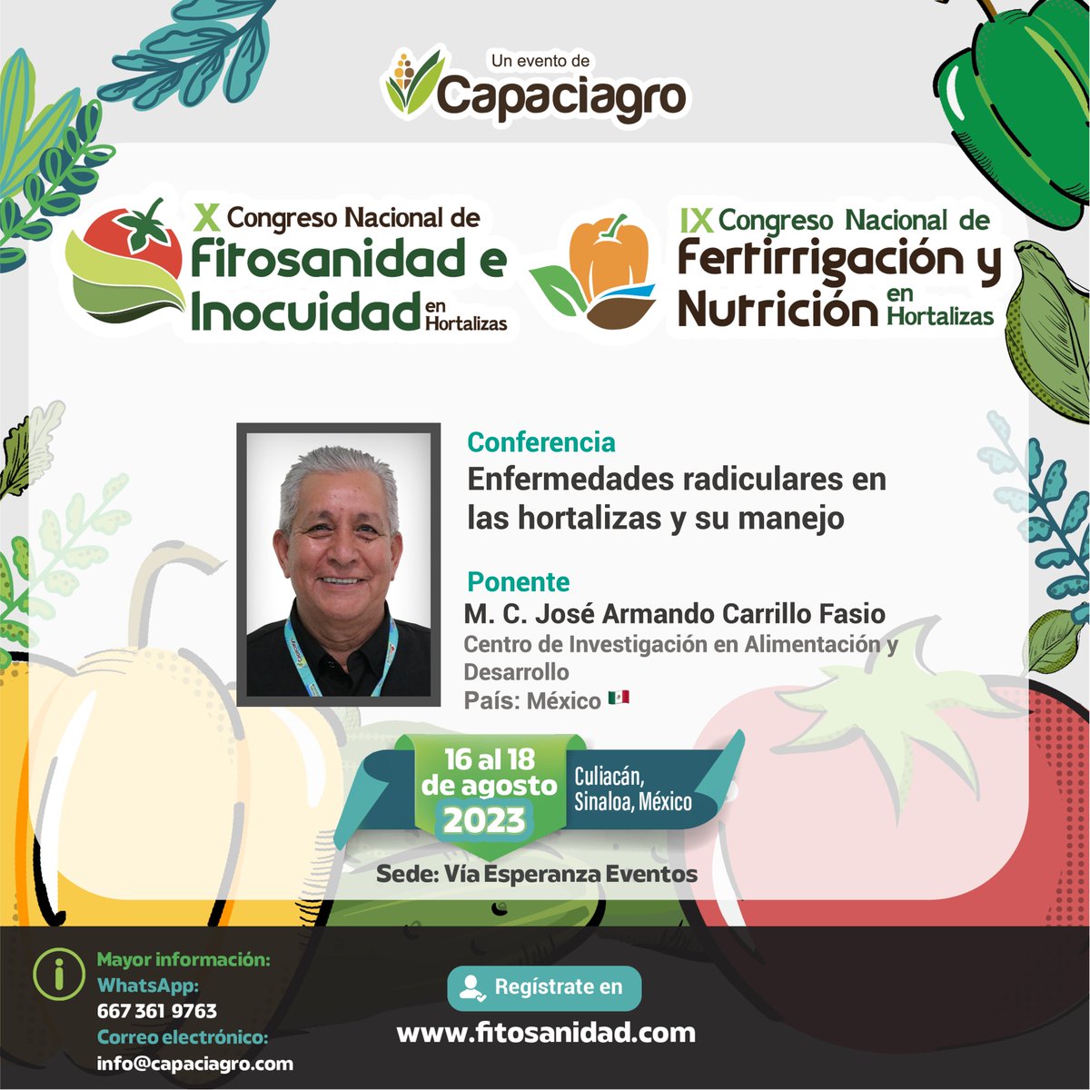 Te invitamos a conocer algunos ponentes para este congreso. fitosanidad.com/ponentes/