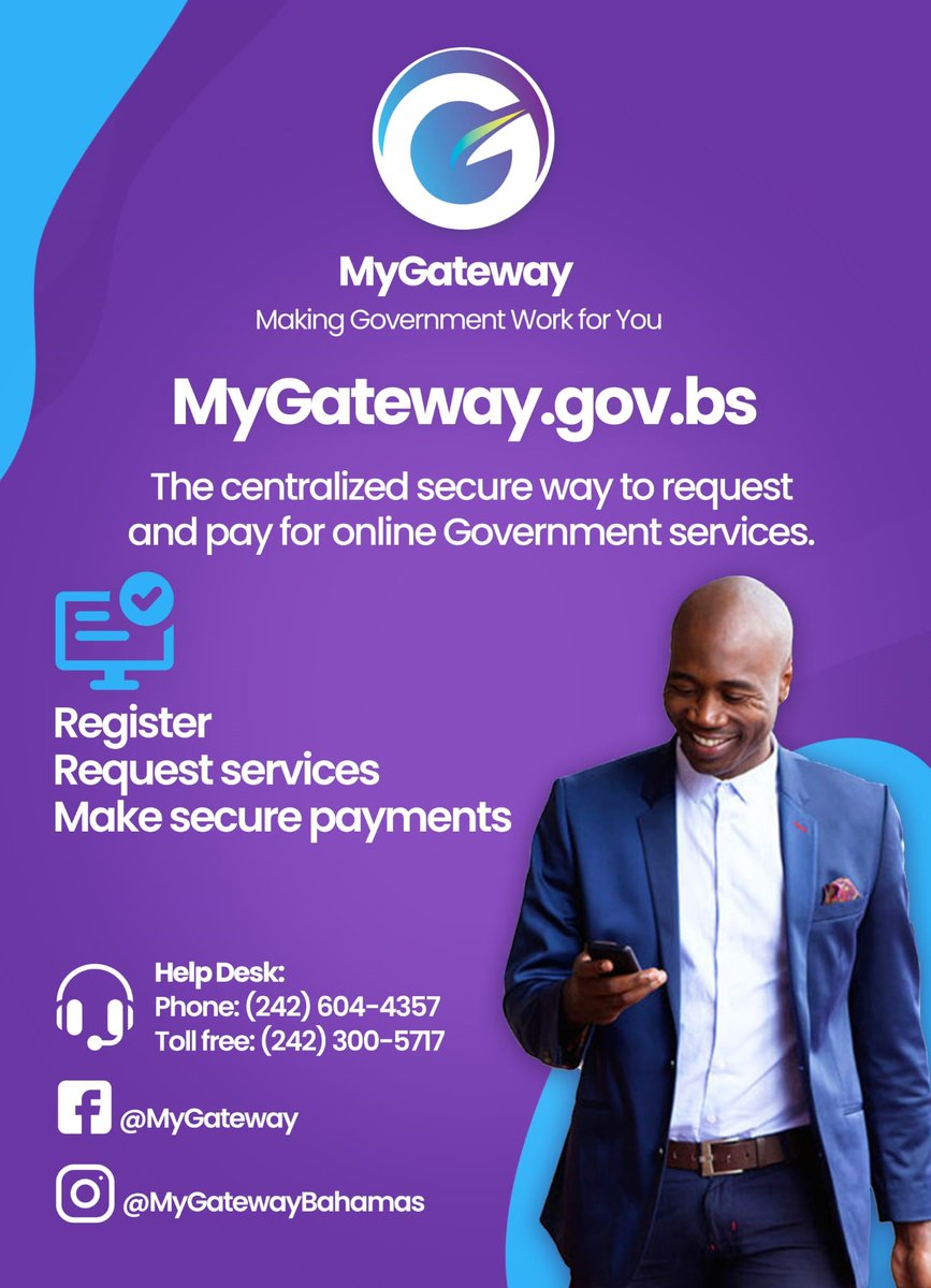 ... and programs for persons with disabilities. All persons are urged to sign up and get digital access to many government services and save time and the hassle of going from office to office to do business with The Government of The Bahamas.