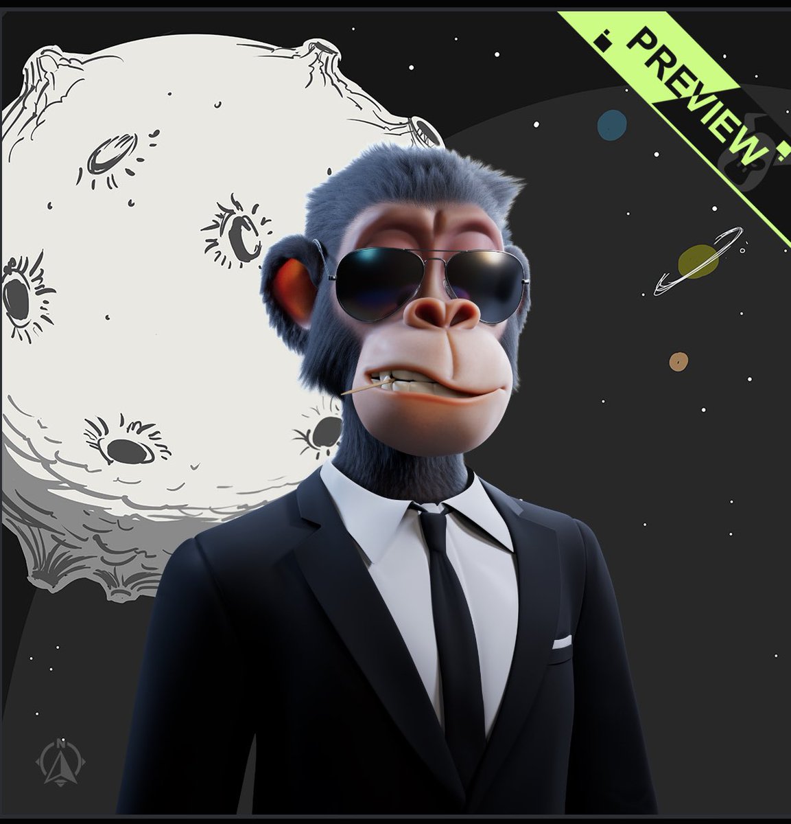 Nass420Max's tweet photo. #ApeTraitOfTheDay #BullsApesProject. We are the apes in black……🎶🎶🎶 https://t.co/Jp5vY4M6sL