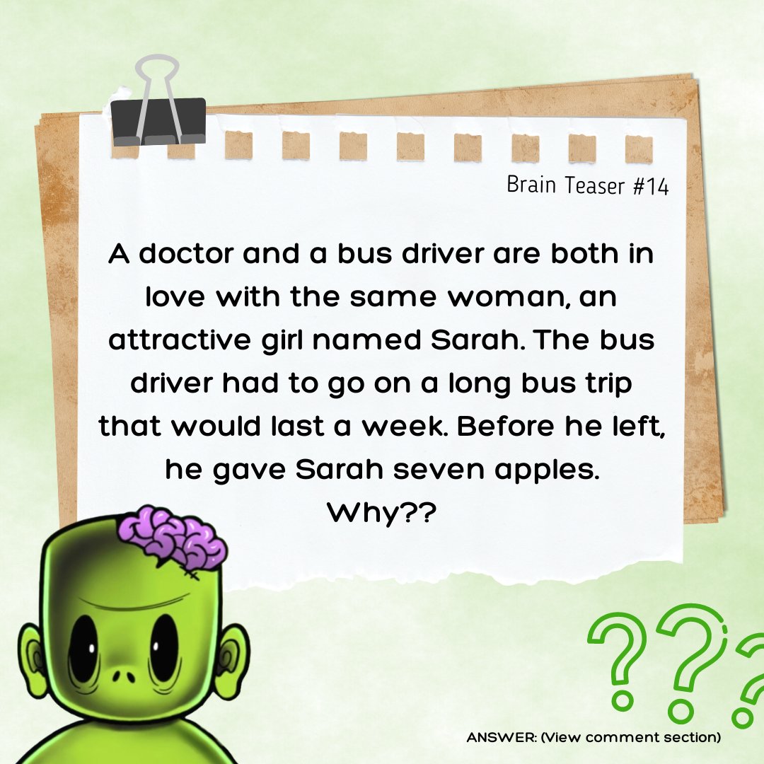 tronbies's tweet photo. #HappyMindDay is back!
Let's jumpstart the fun this week with this tricky riddle. 😁
Put yourself to the test and find out! Comment your answer. 🤪 https://t.co/2IdqiJM9PP