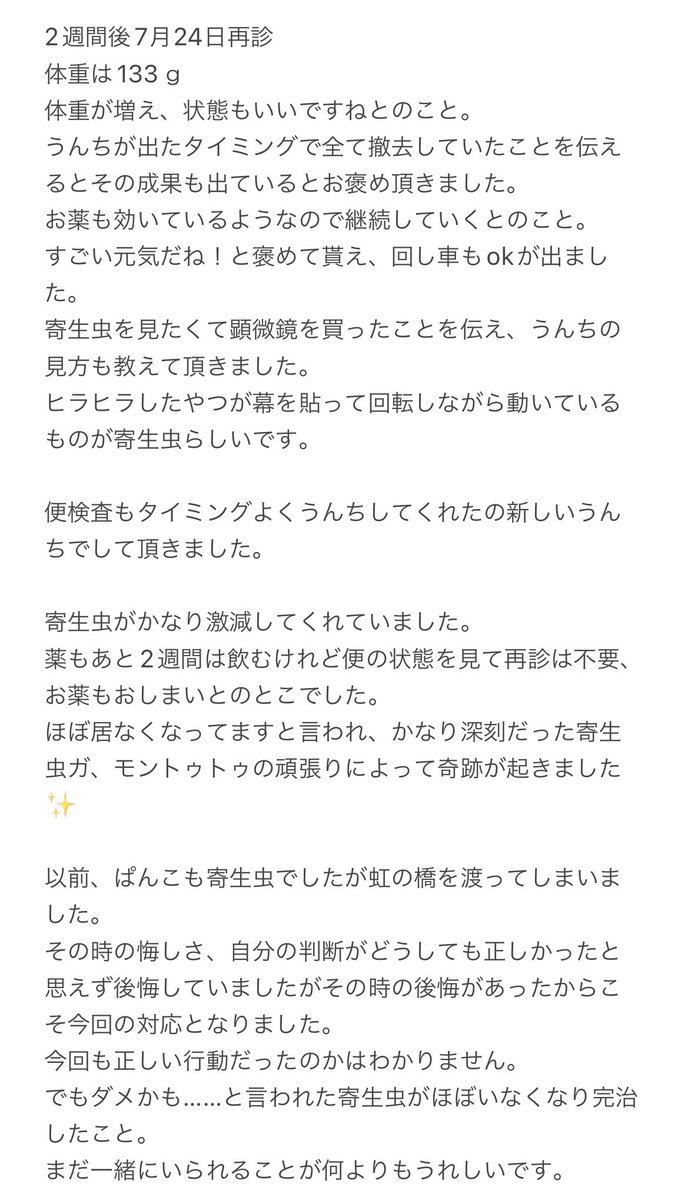 pansuke__'s tweet photo. モントゥトゥと私の奮闘日記。
長いですが少しでも寄生虫に苦しむハムちゃんの助けや奇跡は起きるよ！という願いを込めて。 https://t.co/jprKfUE1eU