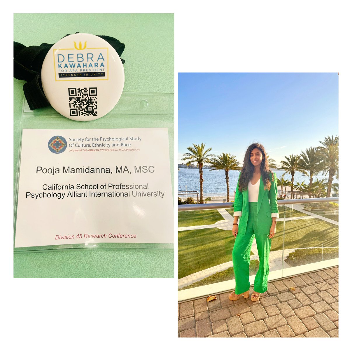 PoojaMamidanna's tweet photo. 𝐌𝐲 𝐡𝐞𝐚𝐫𝐭 & 𝐬𝐨𝐮𝐥 𝐚𝐫𝐞 𝐟𝐮𝐥𝐥 💜 after attending the @apa_division45 7th Biennial Research Conference a few weeks ago ✊🏾. So grateful I got to meet my professional family in person after working with @APAdiv45_Cokley over the past year. #div45conference #apadiv45 https://t.co/DTEg82Xqn4