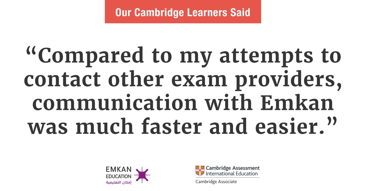 ksa_stellar's tweet image. Say goodbye to long waiting times. At Emkan, your time is valuable. We&apos;re dedicated to offering swift and efficient communication.

Feel free to contact our dedicated Cambridge Associate team
✉️ customerservice@emkaneducation.com 
📞 +966568156853

#EmkanEducation #FastResponse