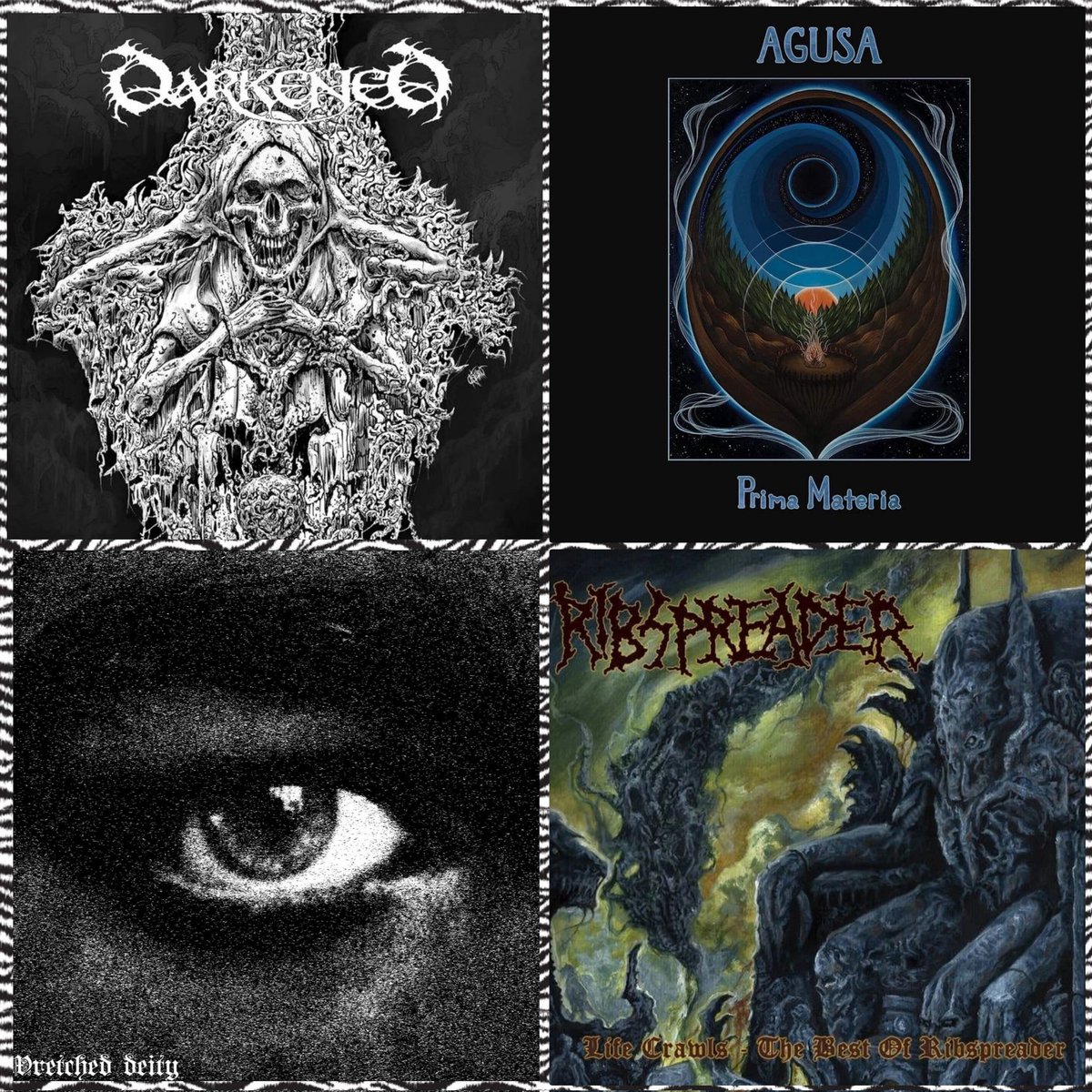 Vegmarg's tweet photo. NEW RELEASES IN SWEDEN! (July 17 - 23). #Darkened #Agusa #WretchedDeity #Ribspreader 🇸🇪 https://t.co/SF9MJSZlJs