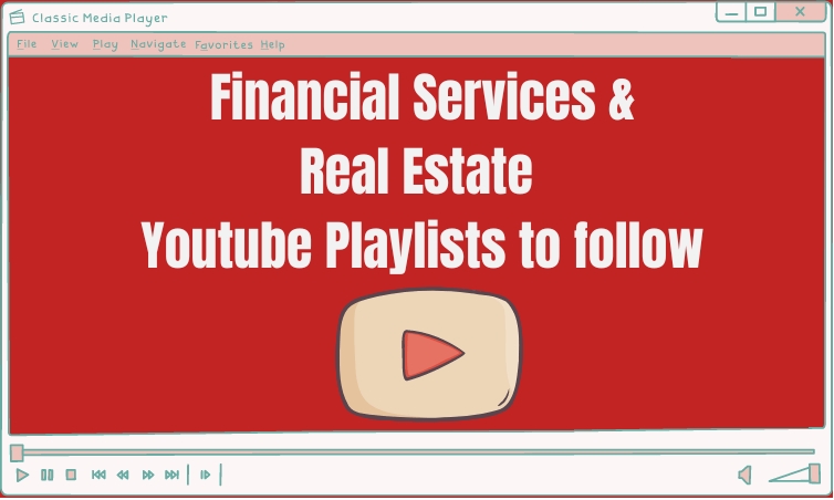 Financial services &amp; real estate Youtube playlists to follow from 40 channels blog.investmentpal.com/youtube-playli…