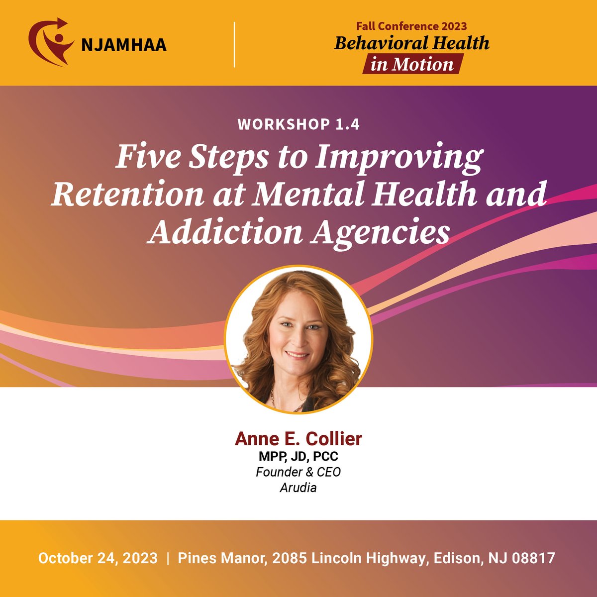 NJAMHAA's tweet image. Learn how to navigate the challenges of #staffretention in the #mentalhealth and addiction industry.  At #NJAMHAA2023FallConference, Anne Collier, CEO discusses how to achieve goals without sacrificing #teamdevelopment.  

When: Oct 24, 2023 
Register: njamhaa.org/frame-826