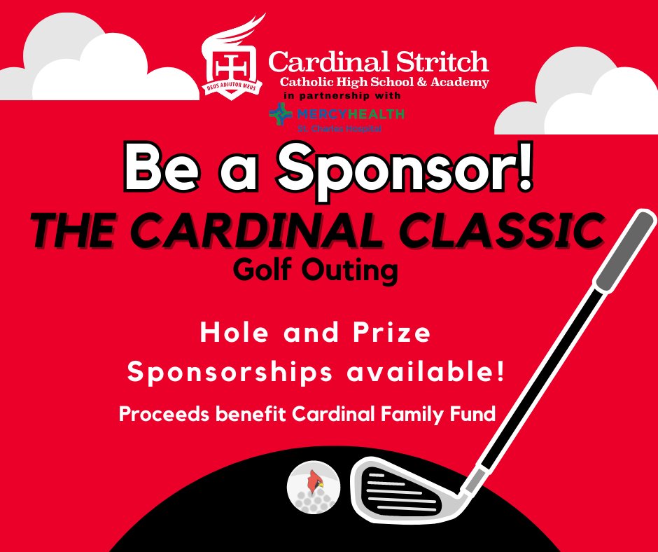 StritchCatholic's tweet photo. Are you looking for an opportunity to advertise your business? We have sponsorships available for this year's Cardinal Classic and are ready for the event at Eagle's Landing Golf Club on Saturday August 12, 2023! Contact Janet (Navarre) Hohenberger '07 at 419.693.0465 ext. 216! https://t.co/cjlVZcVey8