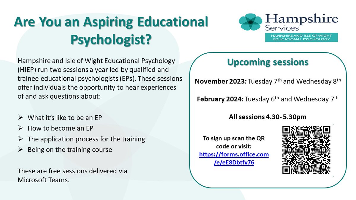 If you're interested to think about your journey to becoming an EP - see below - we run sessions twice a year and would love to talk to you