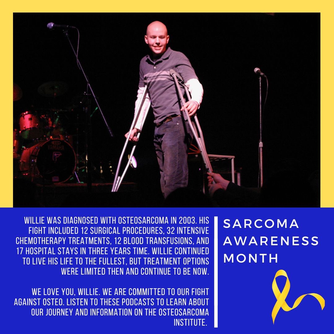 quadwfoundation (@quadwfoundation) on Twitter photo In honor of Sarcoma Awareness Month 🎗️, we recognize Willie Tichenor and his journey with osteosarcoma. Because of him, we are committed to finding better treatment options for other kids like him. #BecauseofWillie <a href="/OSInstitute/">The Osteosarcoma Institute</a> <a href="/COGorg/">Children’s Oncology Group</a> In honor of Sarcoma Awareness Month 🎗️, we recognize Willie Tichenor and his journey with osteosarcoma. Because of him, we are committed to finding better treatment options for other kids like him. #BecauseofWillie <a href="/OSInstitute/">The Osteosarcoma Institute</a> <a href="/COGorg/">Children’s Oncology Group</a>
