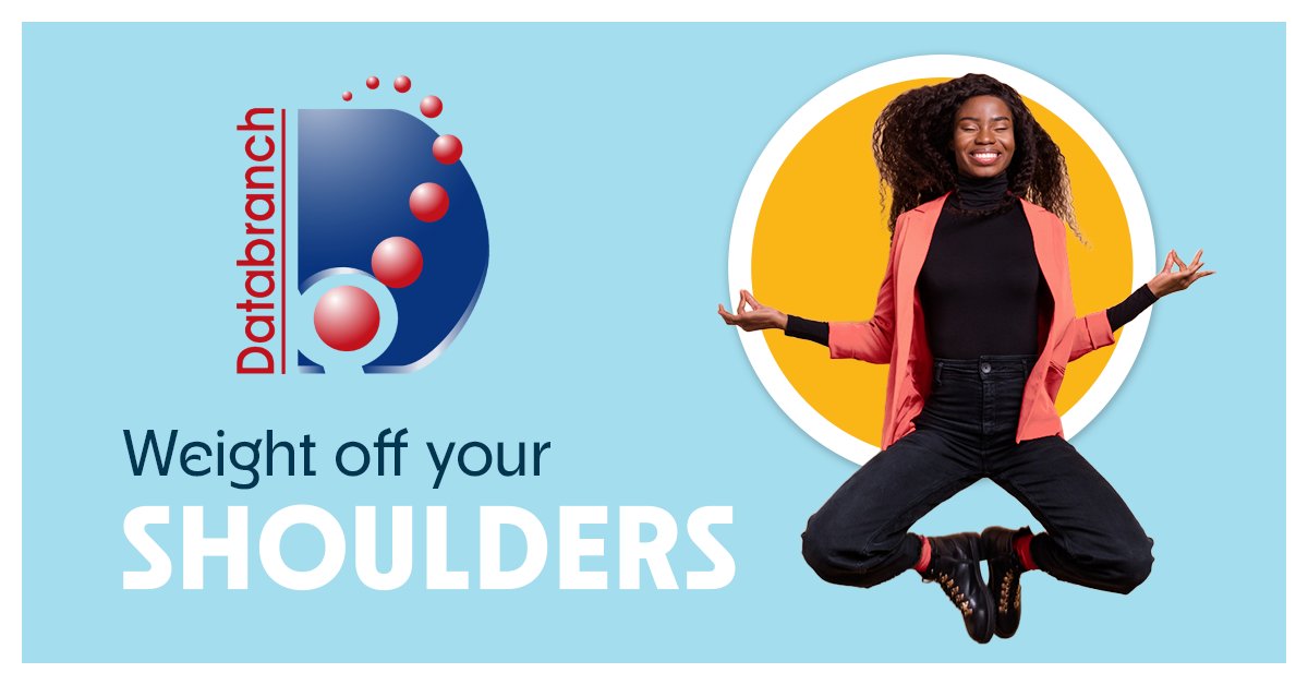 Databranch's tweet image. Lighten your technology load by outsourcing your IT to Databranch. 

Our services will provide your company with the security of knowing that your network is being monitored on a 24/7 basis. 

Contact us today at info@databranch.com to learn more.

#TechRelief #ITOutsourcing